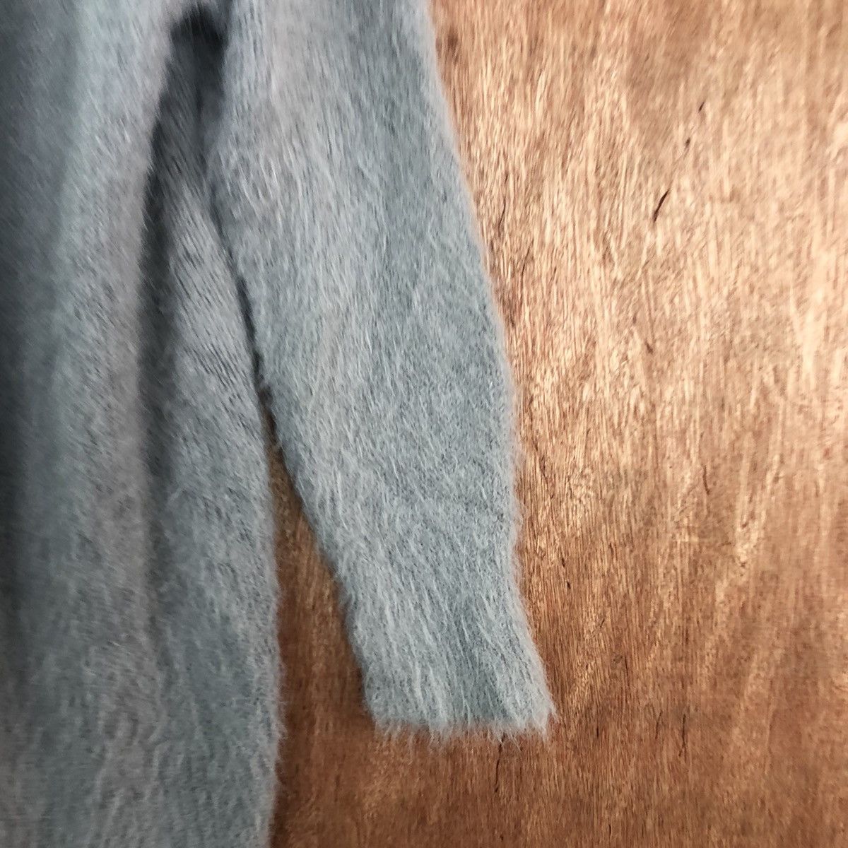 Japanese Brand DL Lowrys Farm grey Mohair shag shaggy fur Cardigan #c341 Size US L / EU 52-54 / 3 - 4 Thumbnail