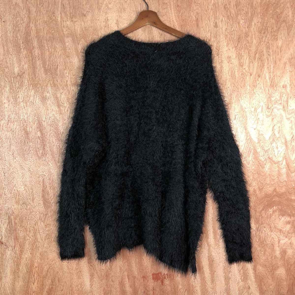 Homespun Knitwear H & M Black Mohair Shag Shaggy Knitwear #c329 Size L / US 10 / IT 46 - 10 Thumbnail