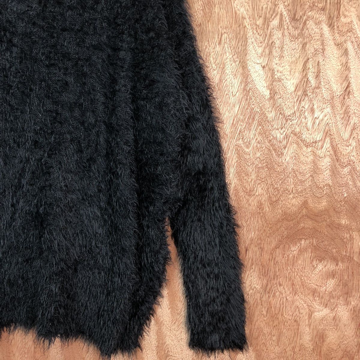 Homespun Knitwear H & M Black Mohair Shag Shaggy Knitwear #c329 Size L / US 10 / IT 46 - 5 Thumbnail