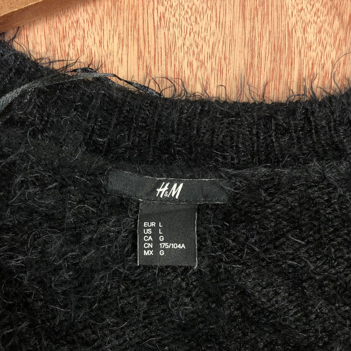 Homespun Knitwear H & M Black Mohair Shag Shaggy Knitwear #c329 Size L / US 10 / IT 46 - 9 Thumbnail