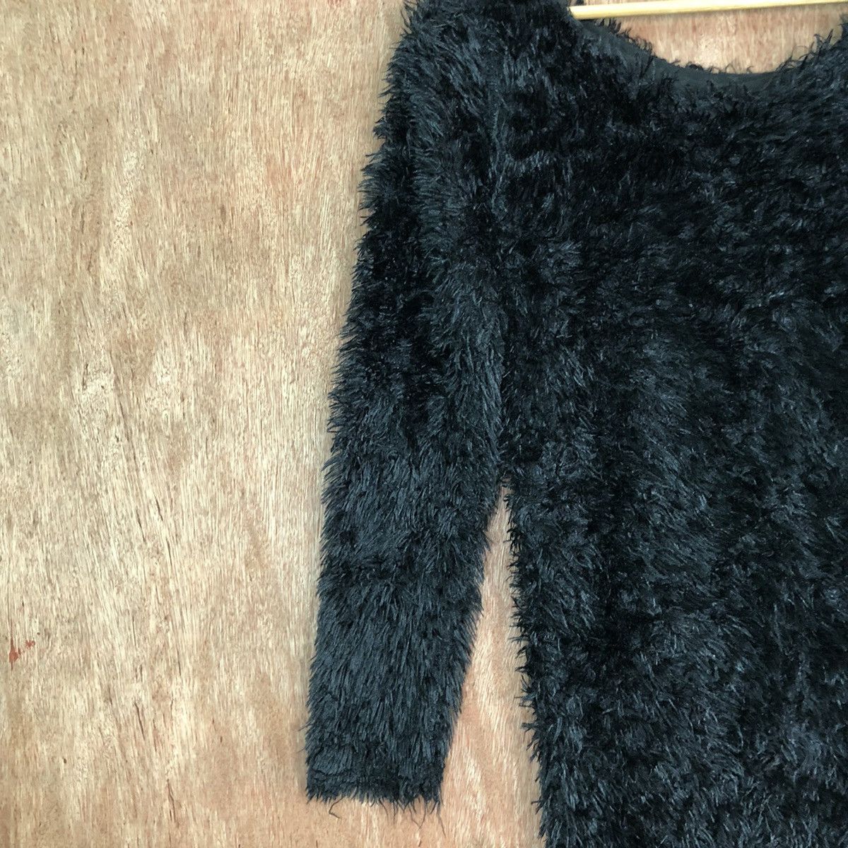Homespun Knitwear DLL Japan Brand Black shag shaggy Mohair Knitwear #c352 Size M / US 6-8 / IT 42-44 - 7 Thumbnail
