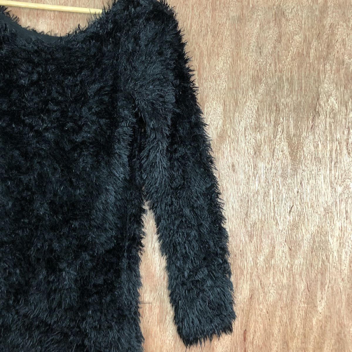 Homespun Knitwear DLL Japan Brand Black shag shaggy Mohair Knitwear #c352 Size M / US 6-8 / IT 42-44 - 5 Thumbnail