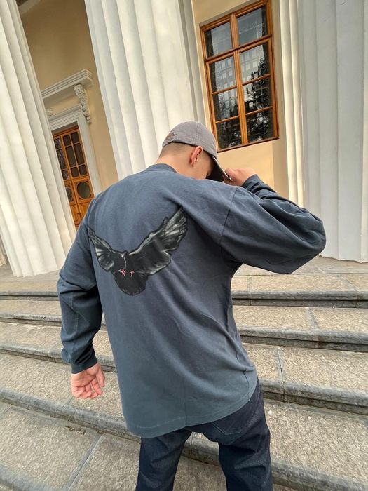 Balenciaga Yeezy Gap Balenciaga Dove Long Sleeve Tee 'Dark Blue