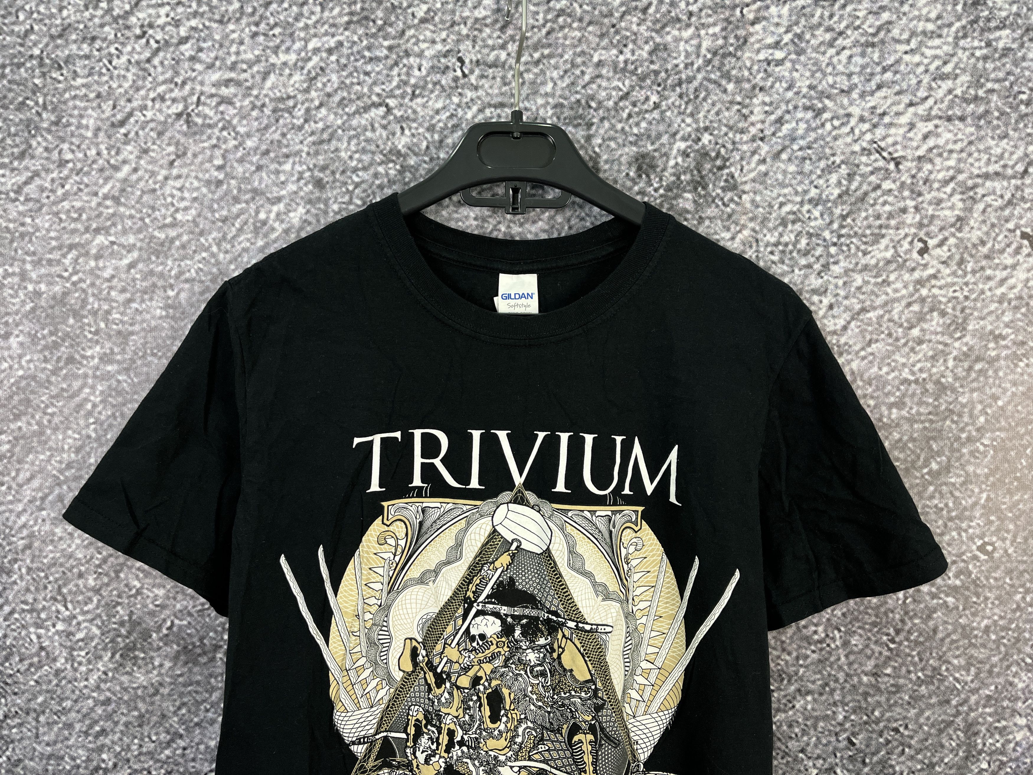 Band Tees Trivium Band Graphic T-Shirt Black Heavy Metal Print Size M Size US M / EU 48-50 / 2 - 2 Thumbnail