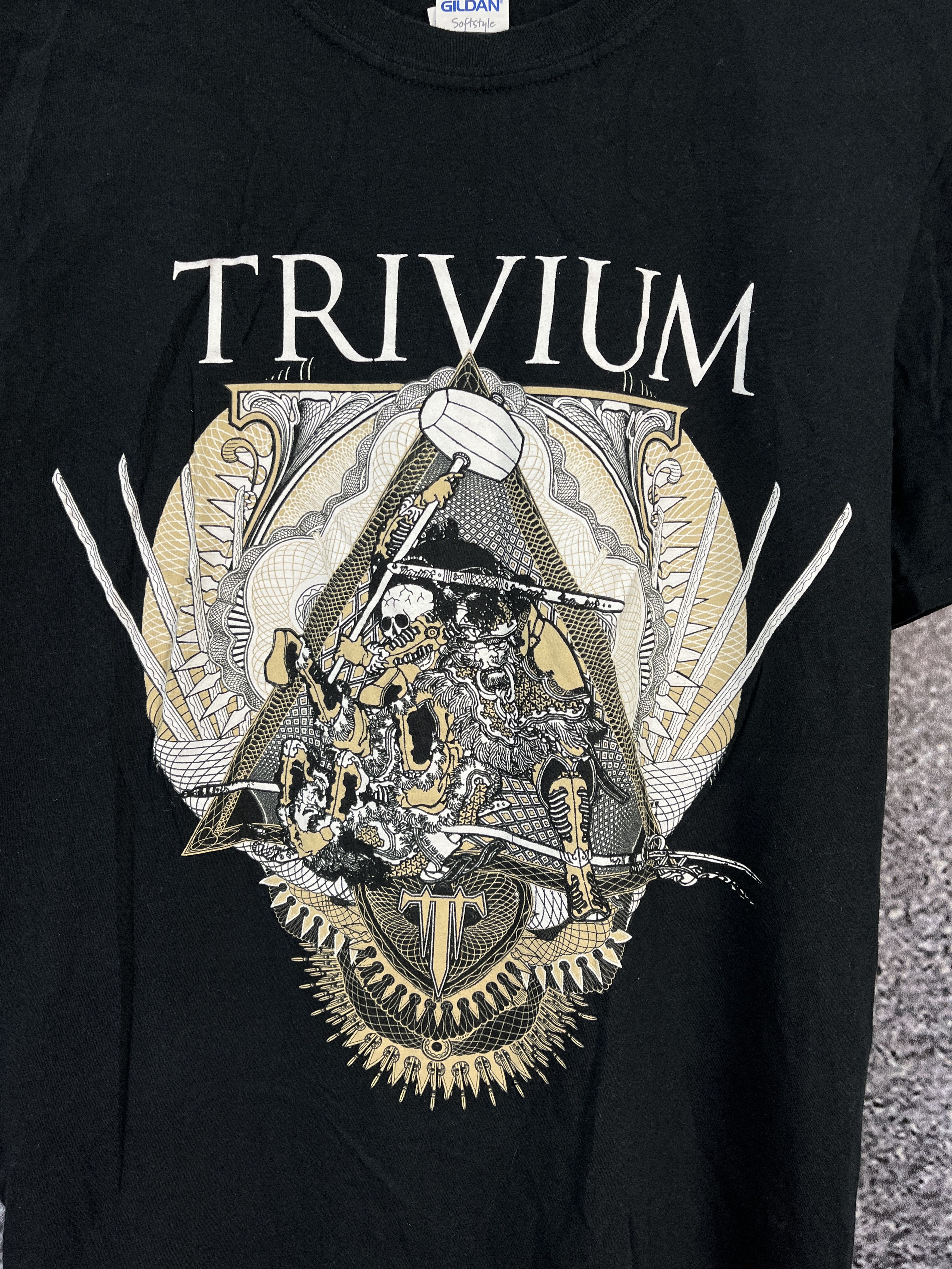 Band Tees Trivium Band Graphic T-Shirt Black Heavy Metal Print Size M Size US M / EU 48-50 / 2 - 4 Thumbnail