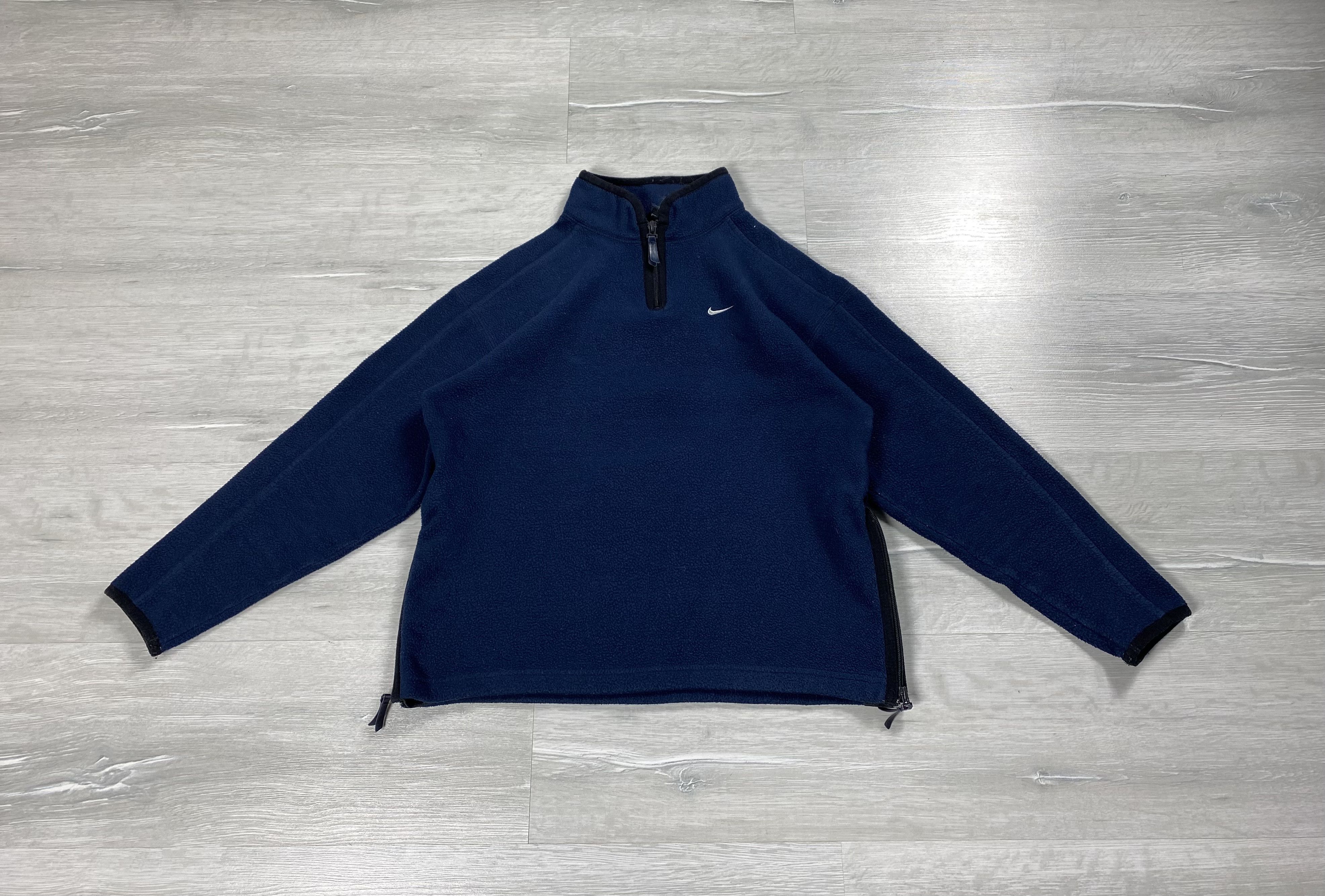 Nike × Vintage 2000s Nike Small Check Fleece/Quarter Zip Size S / US 4 / IT 40 - 1 Thumbnail