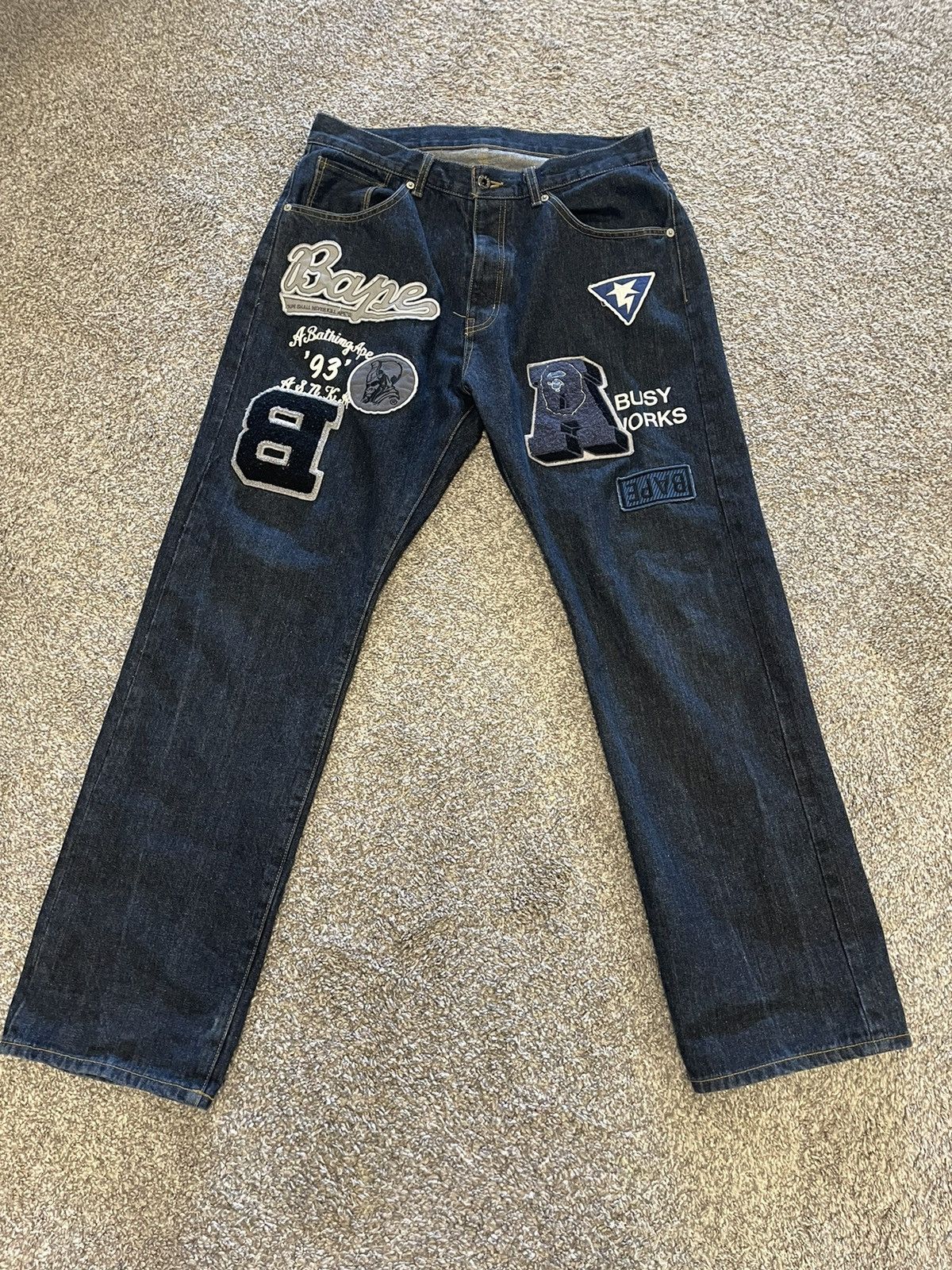 Bape Multi Emblem denim