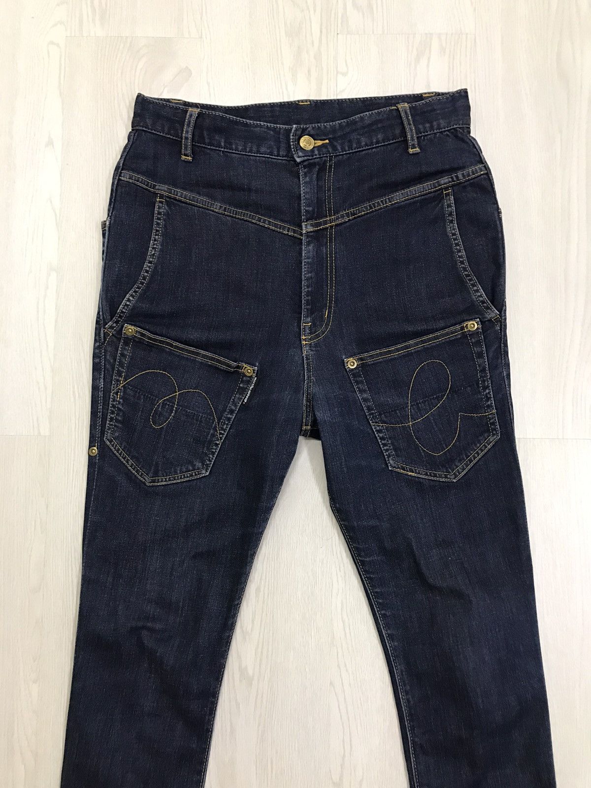 Issey Miyake × Japanese Brand × mercibeaucoup Mercibeaucoup Issey Miyake Jeans Drop Crotch Size US 29 - 2 Thumbnail