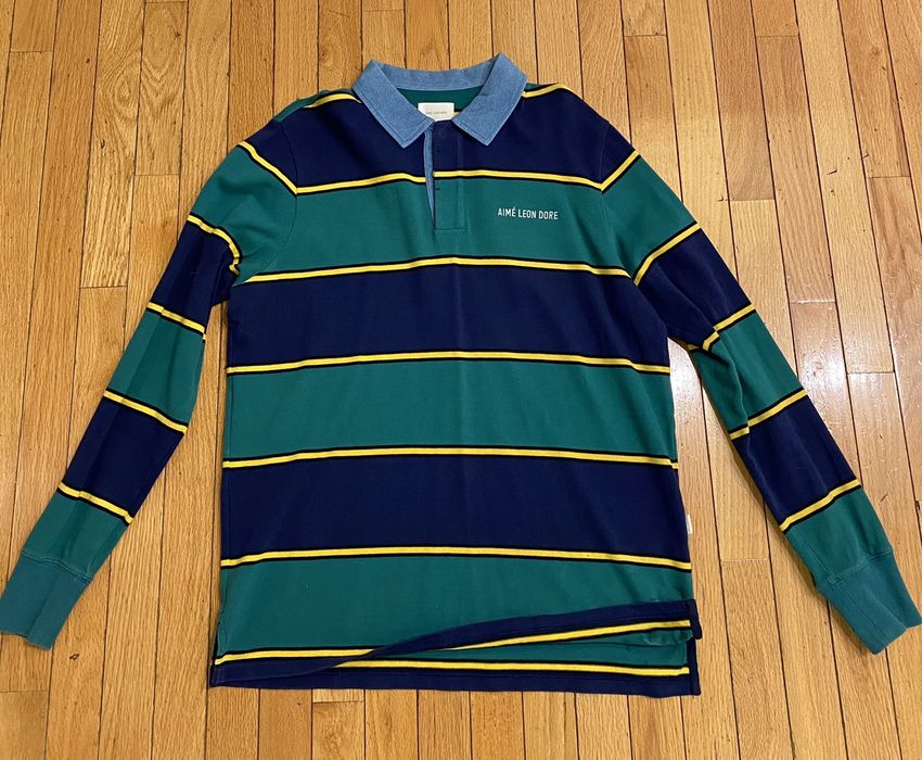 オンラインストア廉価 Aime Leon Dore Script Paneled Rugby Navy