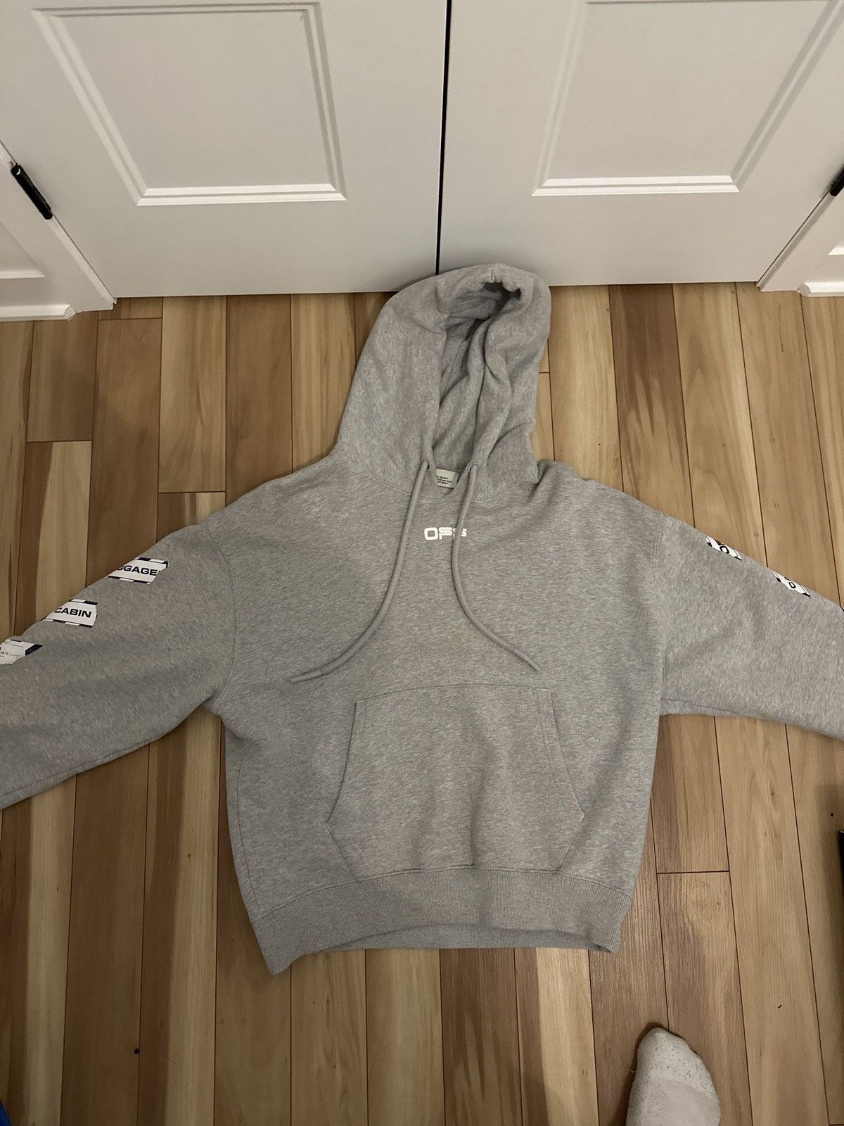 Off-White Off-white airport tape hoodie (grey) size M Size US M / EU 48-50 / 2 - 3 Thumbnail