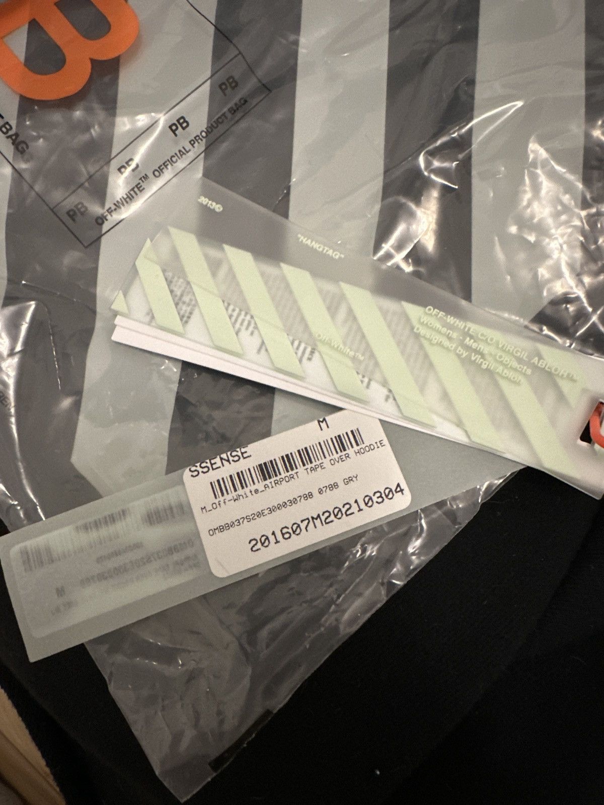 Off-White Off-white airport tape hoodie (grey) size M Size US M / EU 48-50 / 2 - 5 Thumbnail