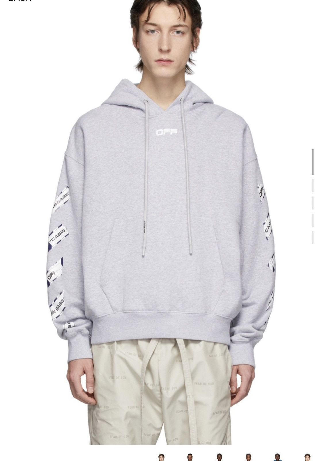 Off-White Off-white airport tape hoodie (grey) size M Size US M / EU 48-50 / 2 - 1 Thumbnail