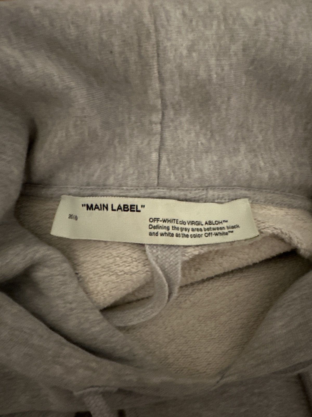 Off-White Off-white airport tape hoodie (grey) size M Size US M / EU 48-50 / 2 - 6 Thumbnail