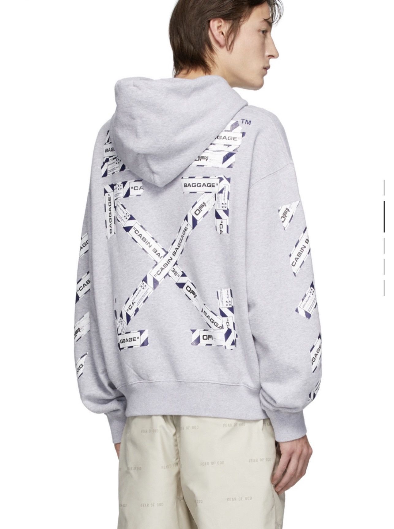 Off-White Off-white airport tape hoodie (grey) size M Size US M / EU 48-50 / 2 - 2 Thumbnail