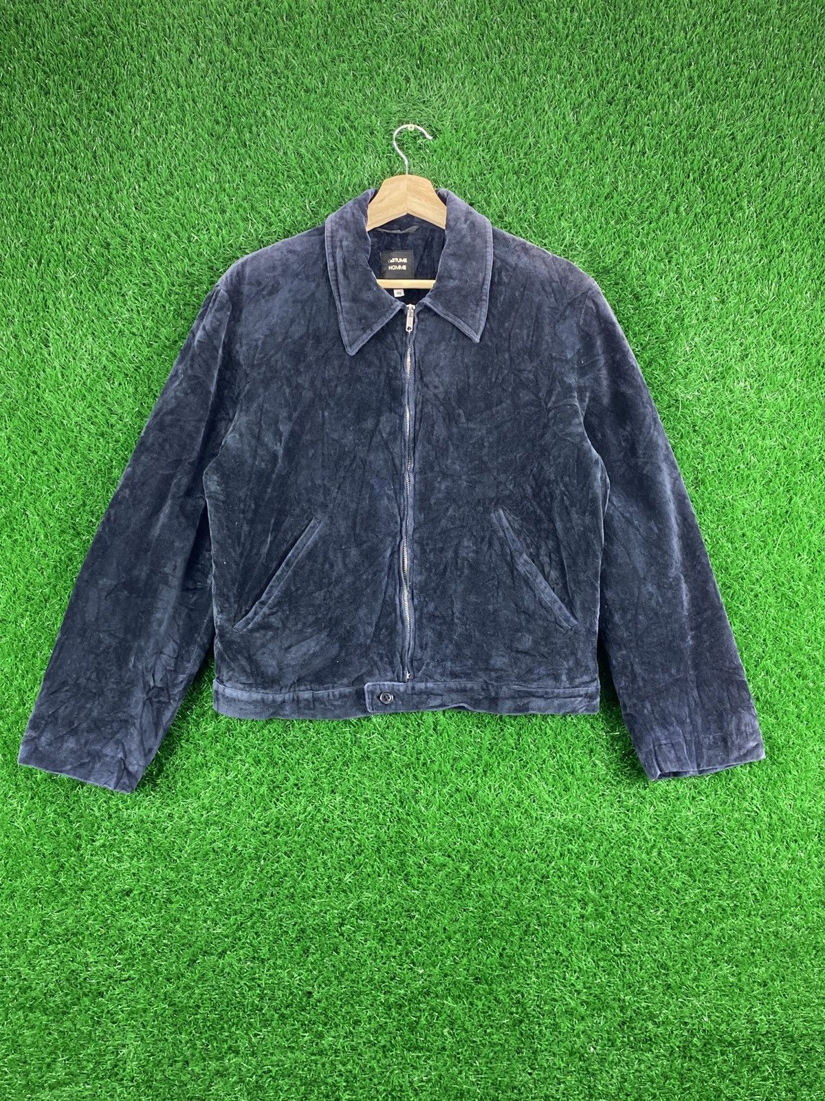 Costume National × Vintage Vintage Costume Homme Velvet Zipper Jacket Italy Size US M / EU 48-50 / 2 - 1 Thumbnail