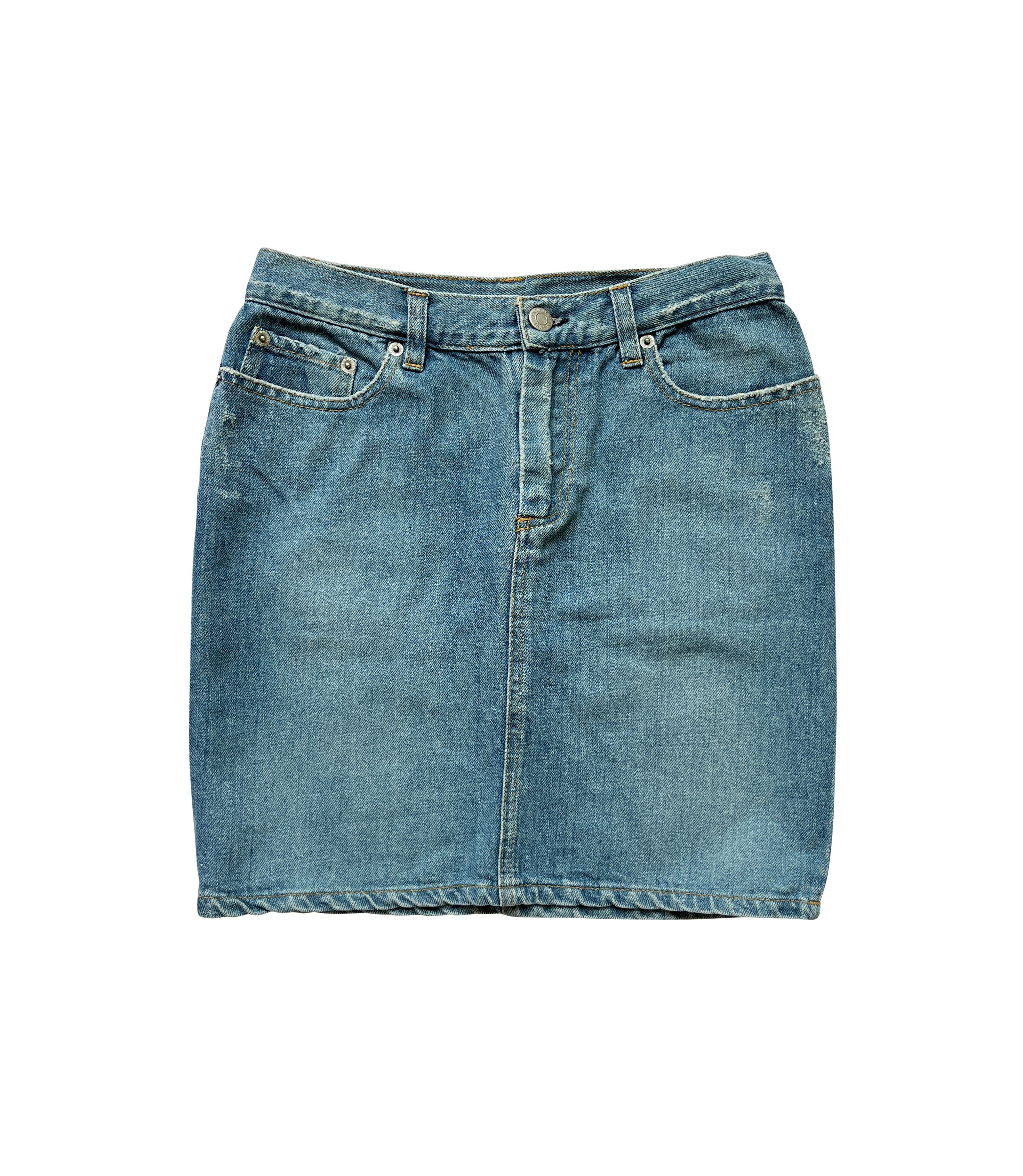 Helmut Lang ⚡️QUICK SALE⚡️Helmut Lang Denim Jean Mini Skirt Size 26" / US 2 / IT 38 - 1 Thumbnail