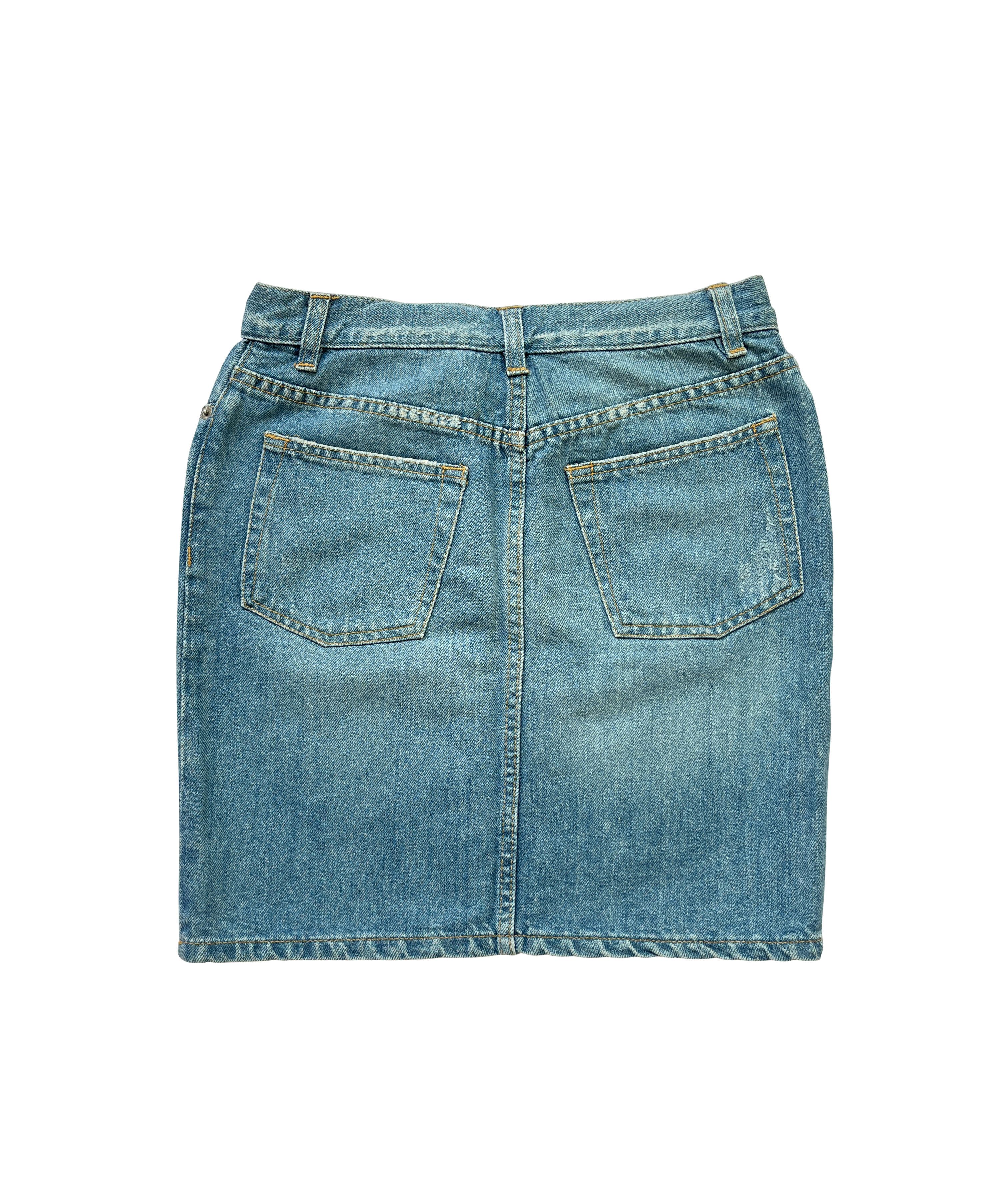 Helmut Lang ⚡️QUICK SALE⚡️Helmut Lang Denim Jean Mini Skirt Size 26" / US 2 / IT 38 - 2 Thumbnail