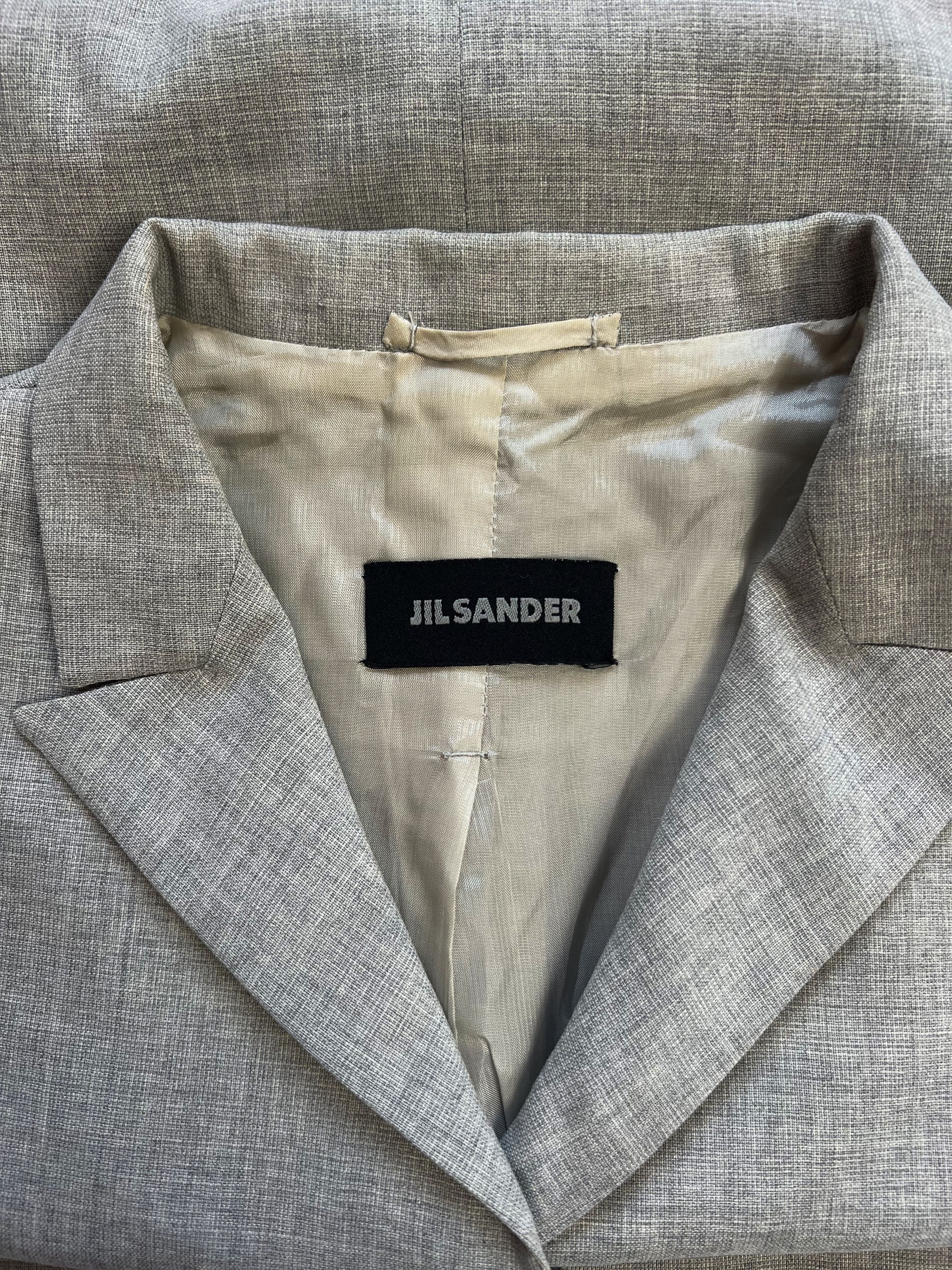 Jil Sander ⚡️QUICK SALE⚡️Jil Sander Light Grey Blazer Jacket Size S / US 4 / IT 40 - 4 Thumbnail
