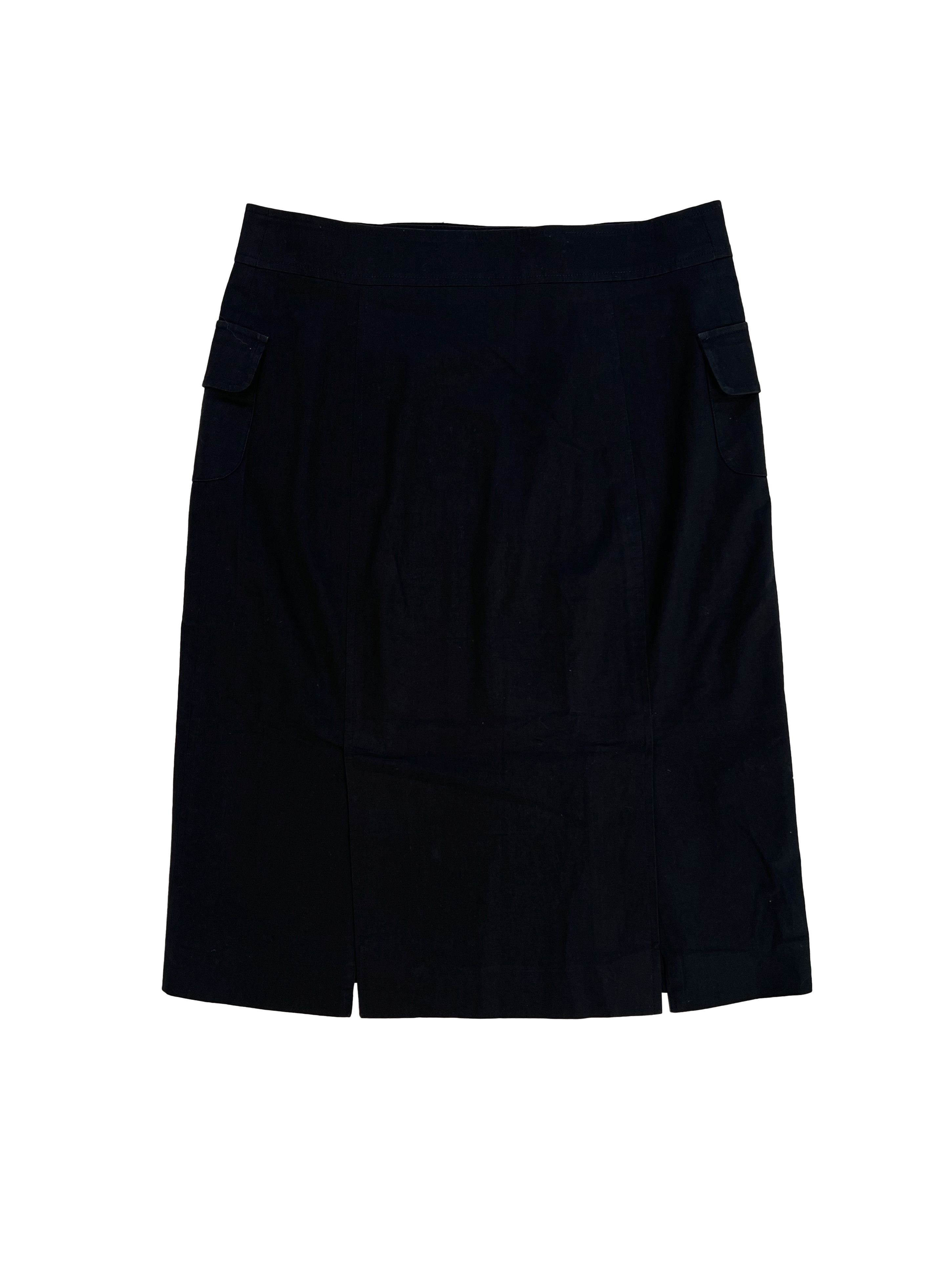 Burberry ⚡️QUICK SALE⚡️ 2000s' Burberry Black Button Down skirt Size 27" / US 4 / IT 40 - 2 Thumbnail