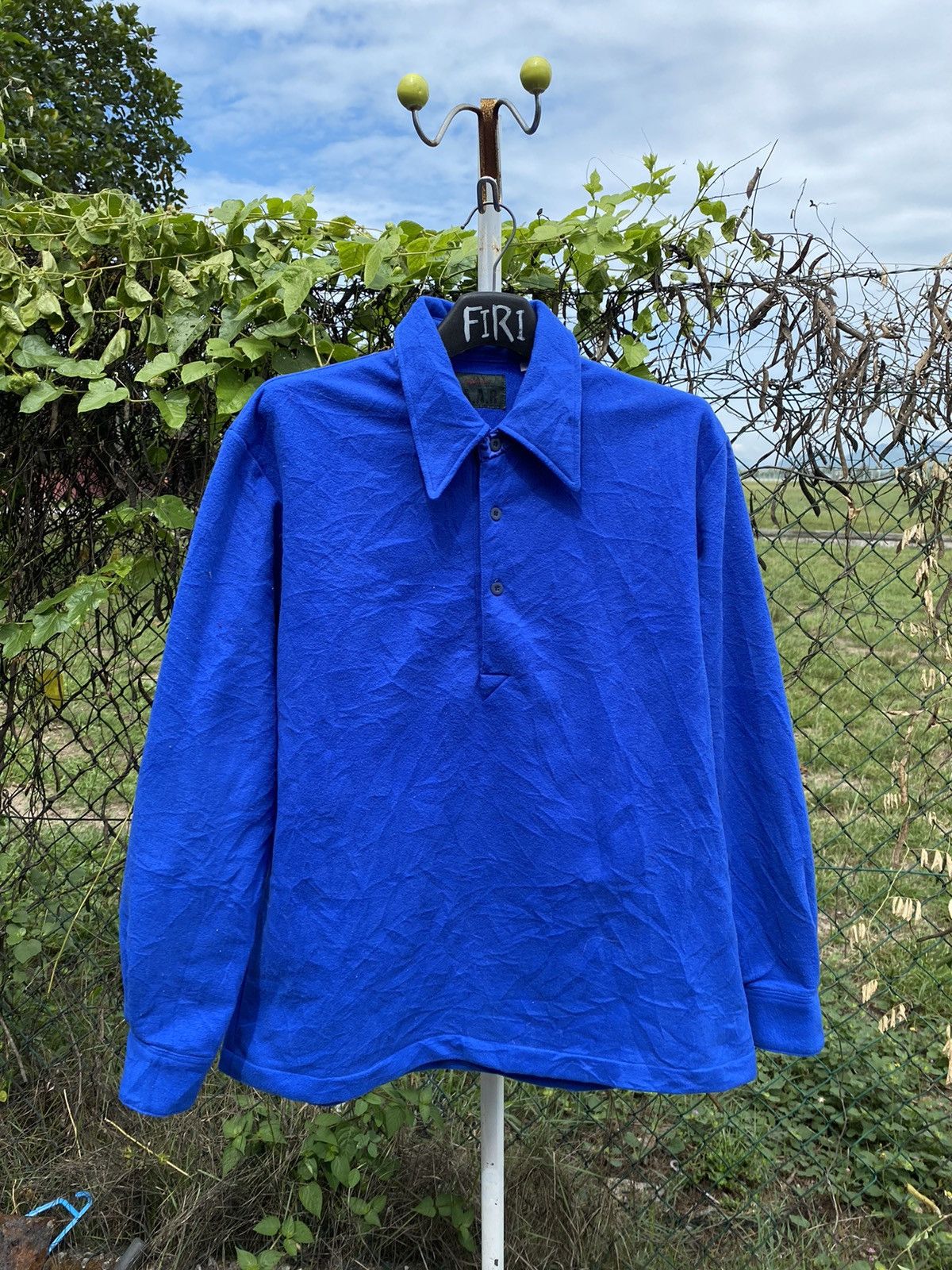 Yohji Yamamoto Yohji Yamamoto AAR Durban Royal Blue Pullover Shirt Size US L / EU 52-54 / 3 - 1 Thumbnail