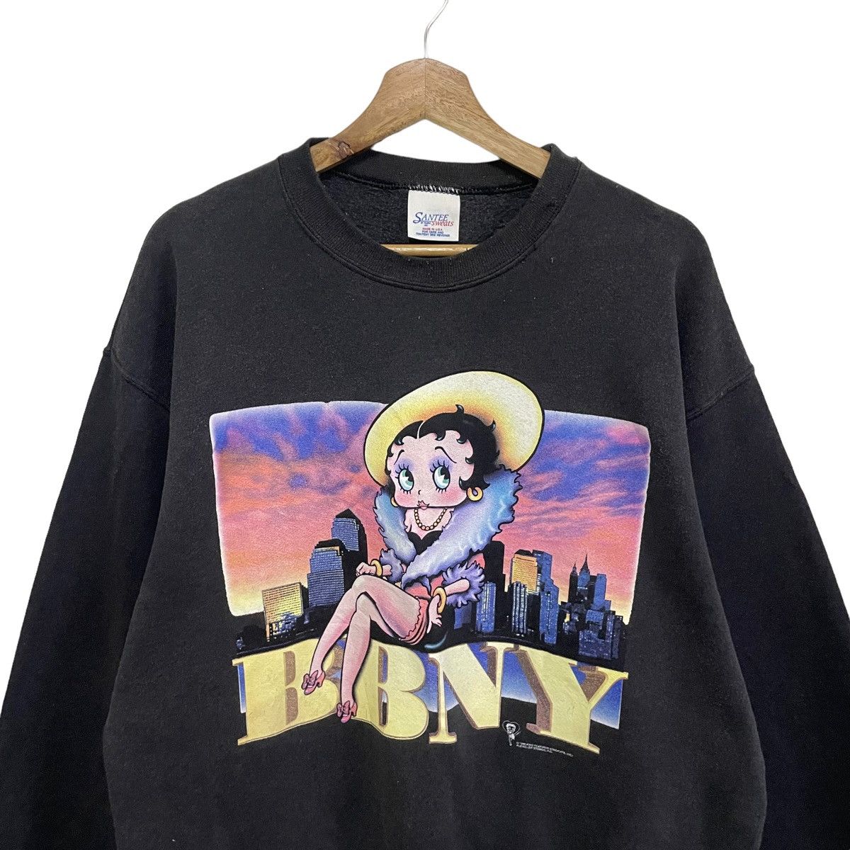 Cartoon Network × Vintage 💥 VINTAGE BETTY BOOP NEWYORK CREWNECK SWEATSHIRT Size US L / EU 52-54 / 3 - 4 Thumbnail
