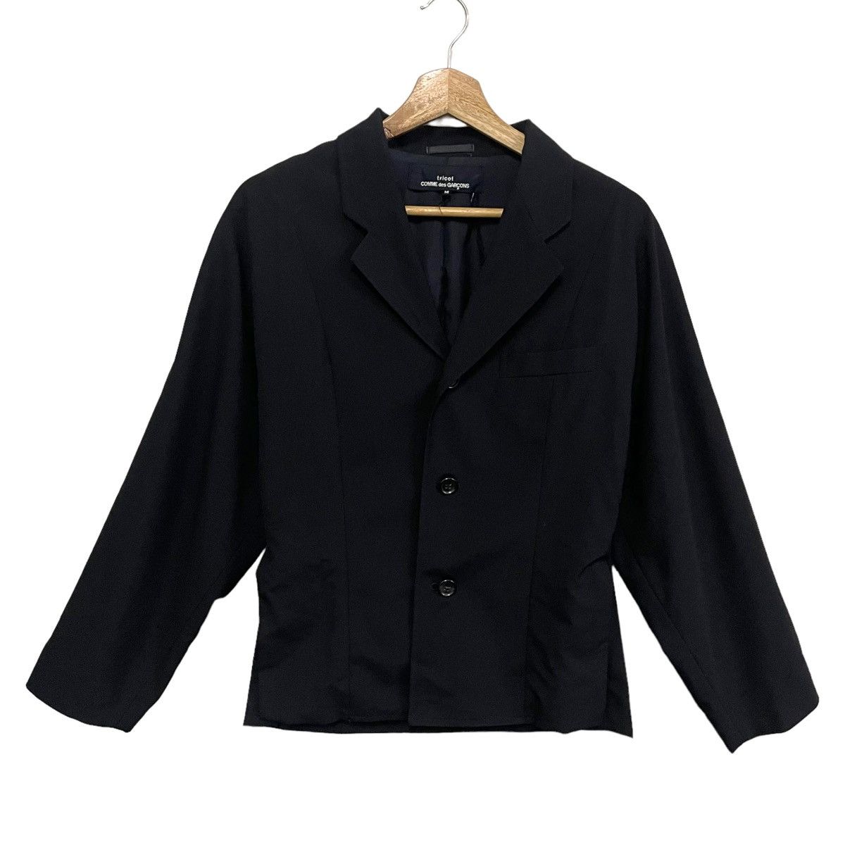 ?AD1993 COMME DES GARCONS TRICOT LINEN BUTTON JACKET