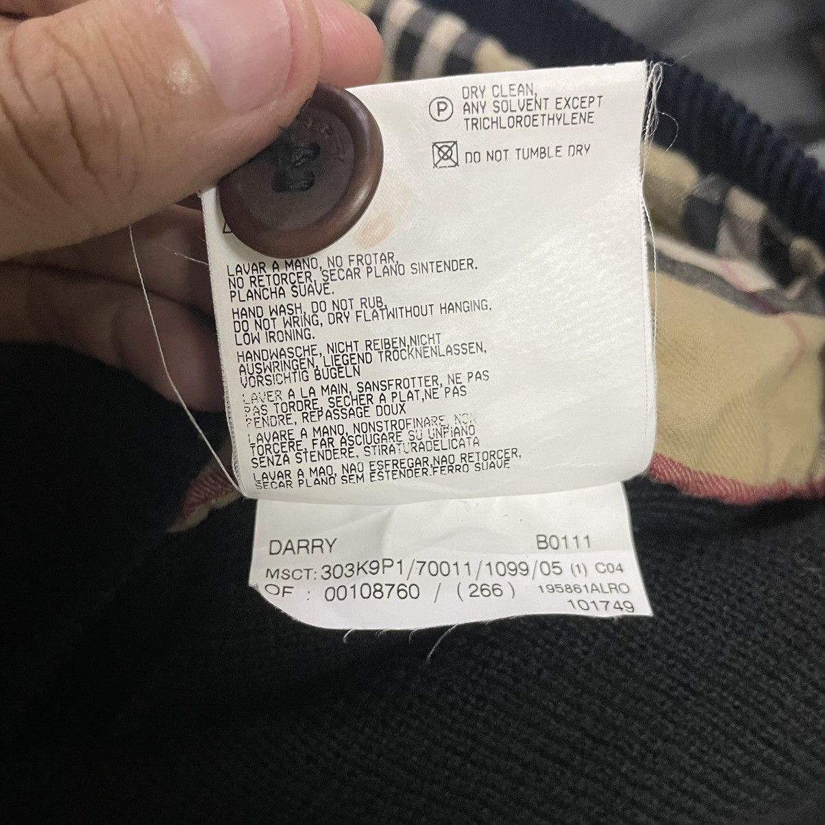 Burberry 💥 BURBERRYS CORDUROY KNIT JACKET Size US L / EU 52-54 / 3 - 14 Thumbnail