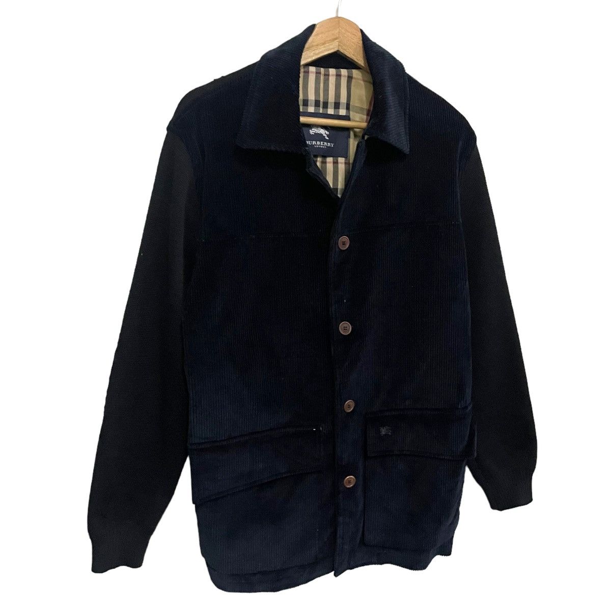 Burberry 💥 BURBERRYS CORDUROY KNIT JACKET Size US L / EU 52-54 / 3 - 5 Thumbnail