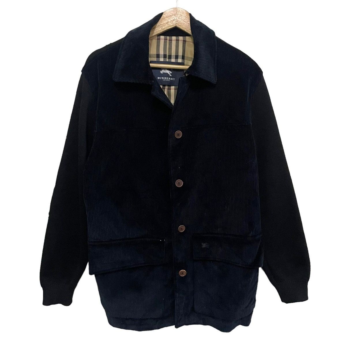 Burberry 💥 BURBERRYS CORDUROY KNIT JACKET Size US L / EU 52-54 / 3 - 3 Thumbnail