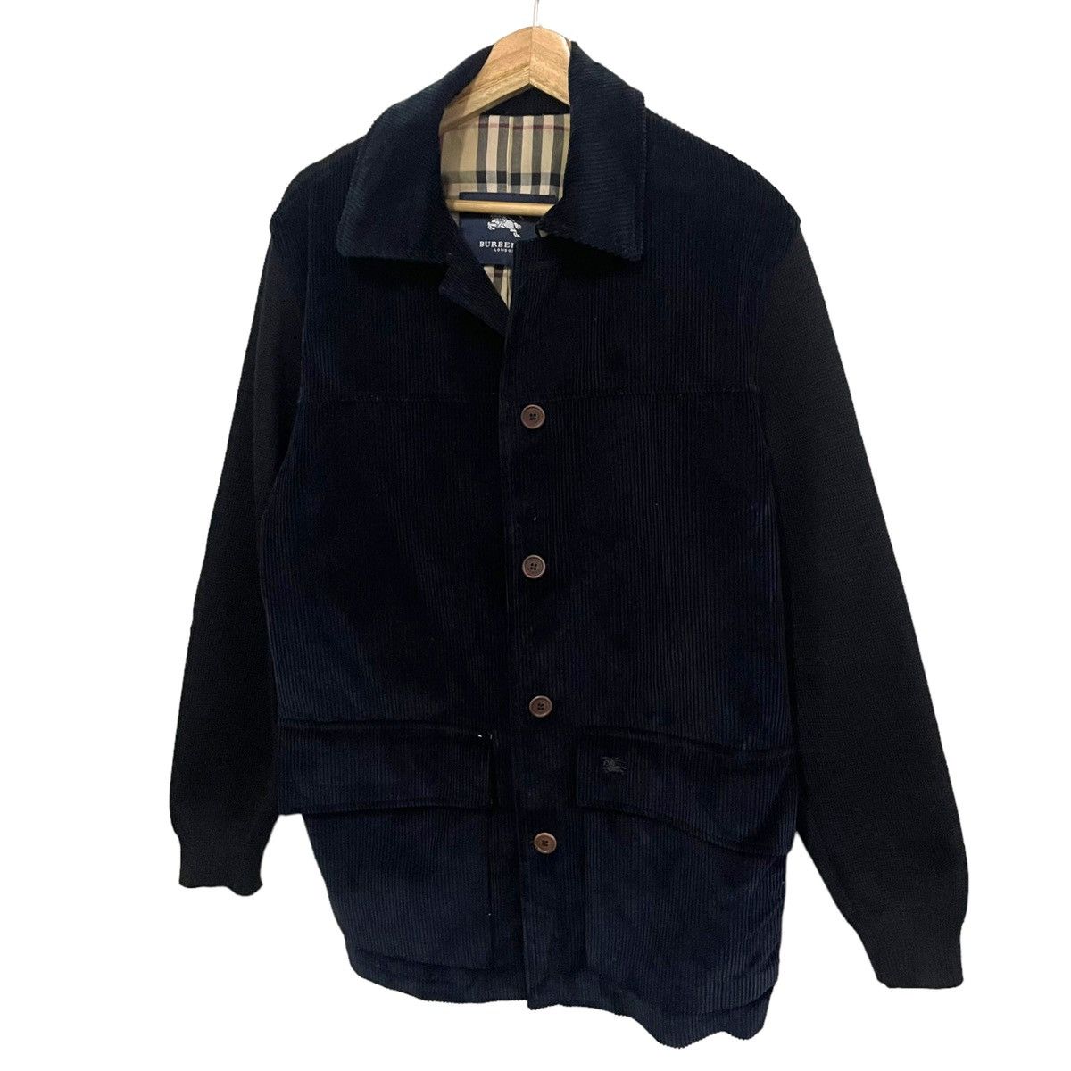 Burberry 💥 BURBERRYS CORDUROY KNIT JACKET Size US L / EU 52-54 / 3 - 4 Thumbnail