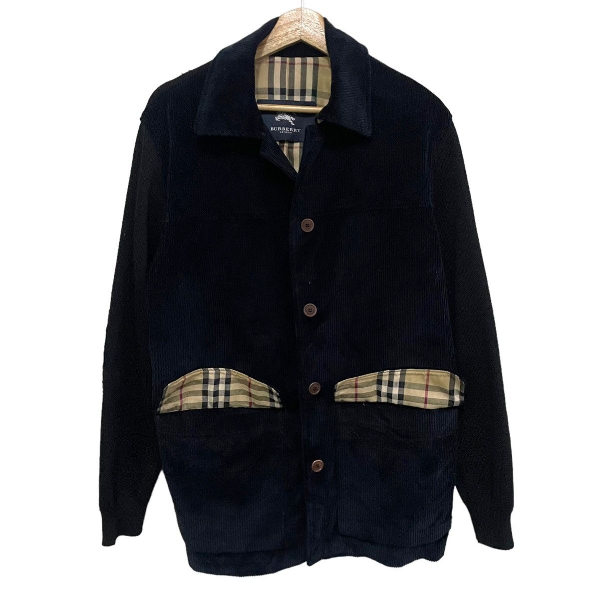 Burberry 💥 BURBERRYS CORDUROY KNIT JACKET Size US L / EU 52-54 / 3 - 7 Thumbnail