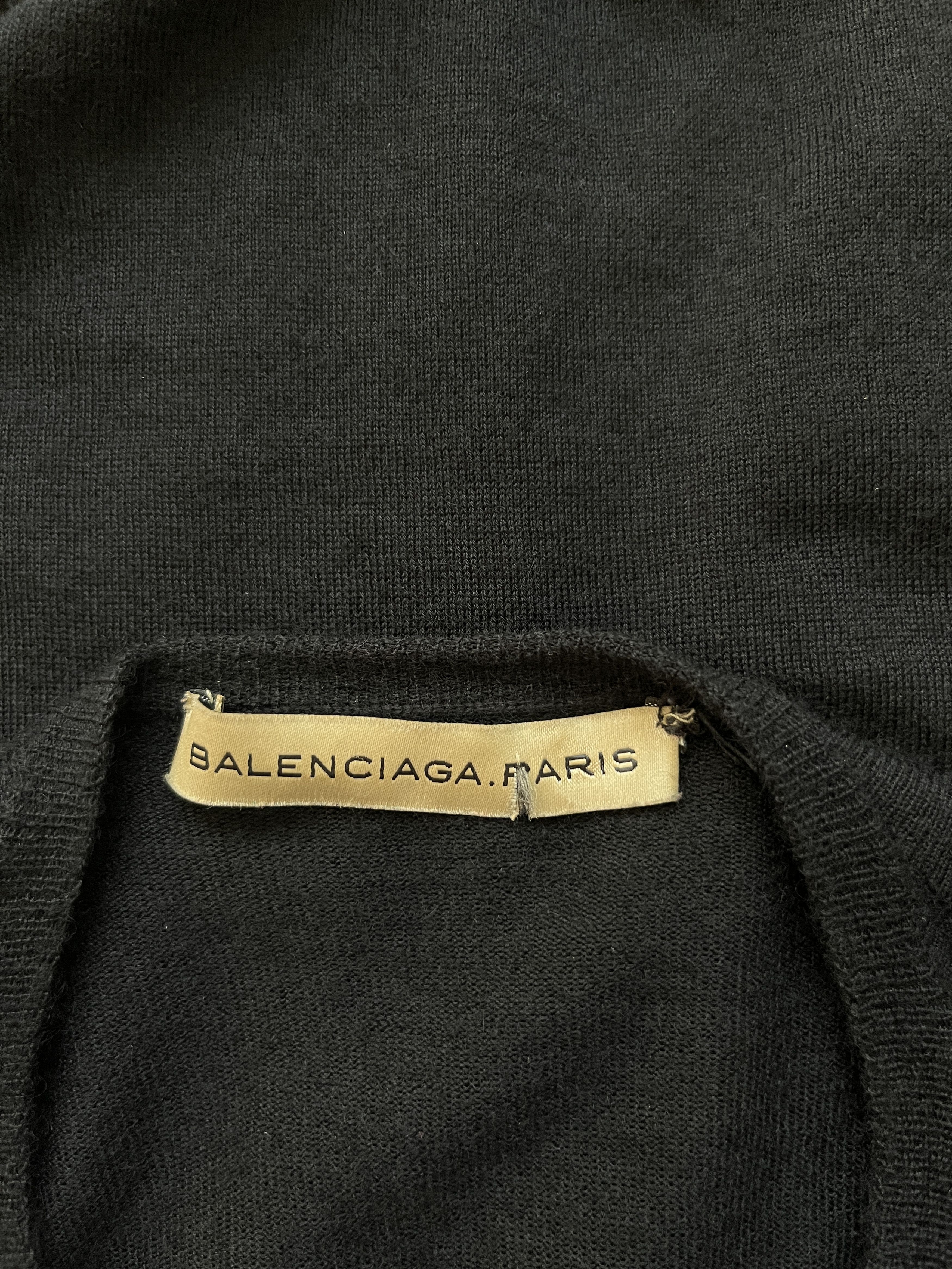 Balenciaga ⚡️QUICK SALE⚡️Balenciaga Ghesquière Black/Grey Knit Cardigan Size S / US 4 / IT 40 - 3 Thumbnail
