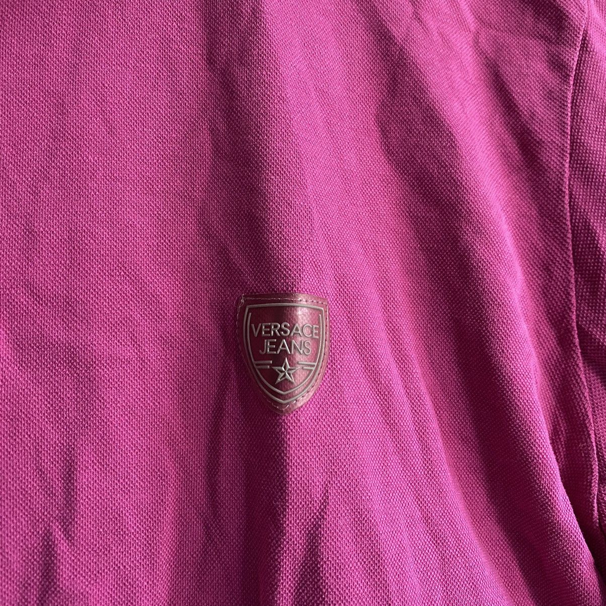 Versace Jeans Couture VERSACE JEANS STAR LOGO DARK PINK POLO T SHIRT Size US M / EU 48-50 / 2 - 4 Thumbnail
