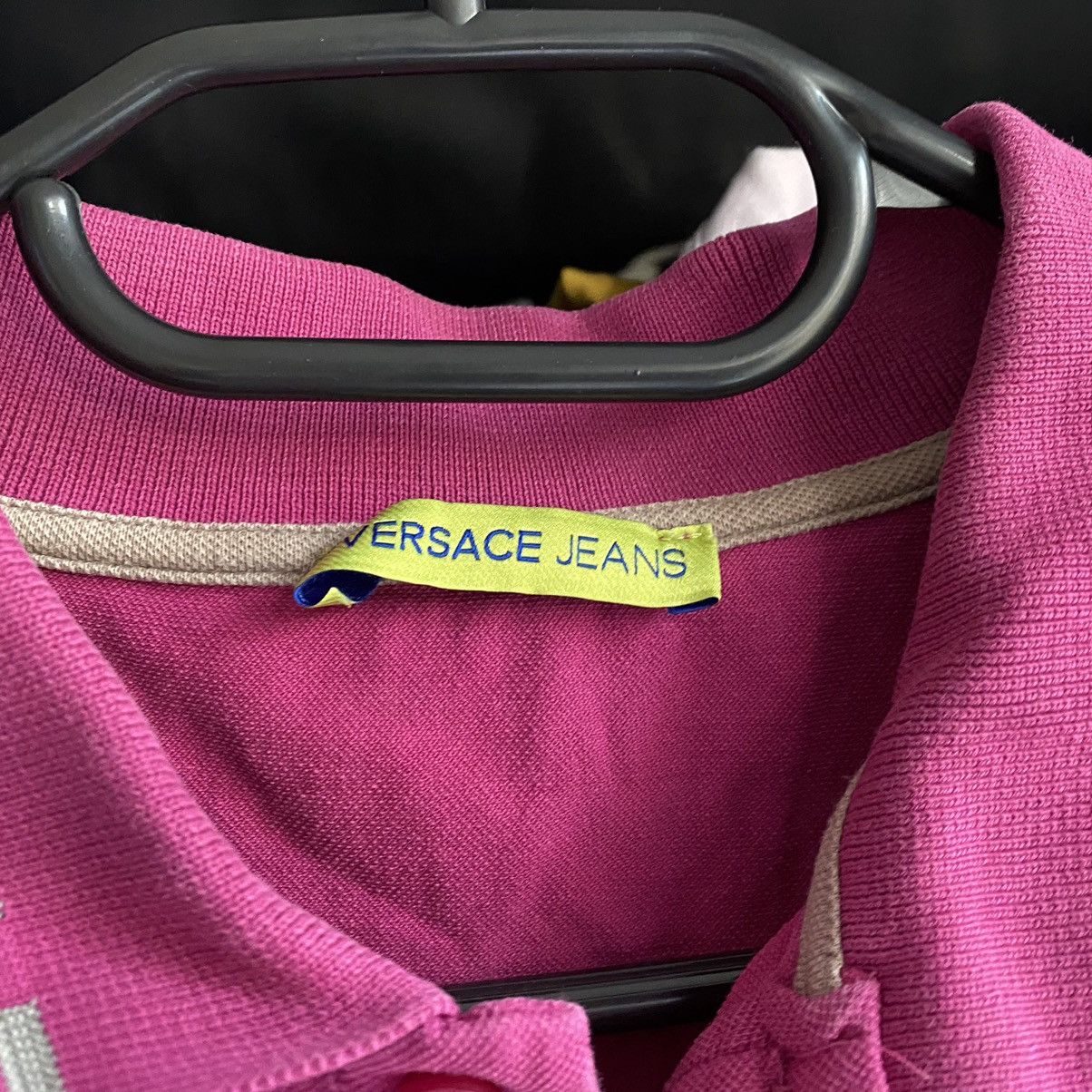 Versace Jeans Couture VERSACE JEANS STAR LOGO DARK PINK POLO T SHIRT Size US M / EU 48-50 / 2 - 6 Thumbnail