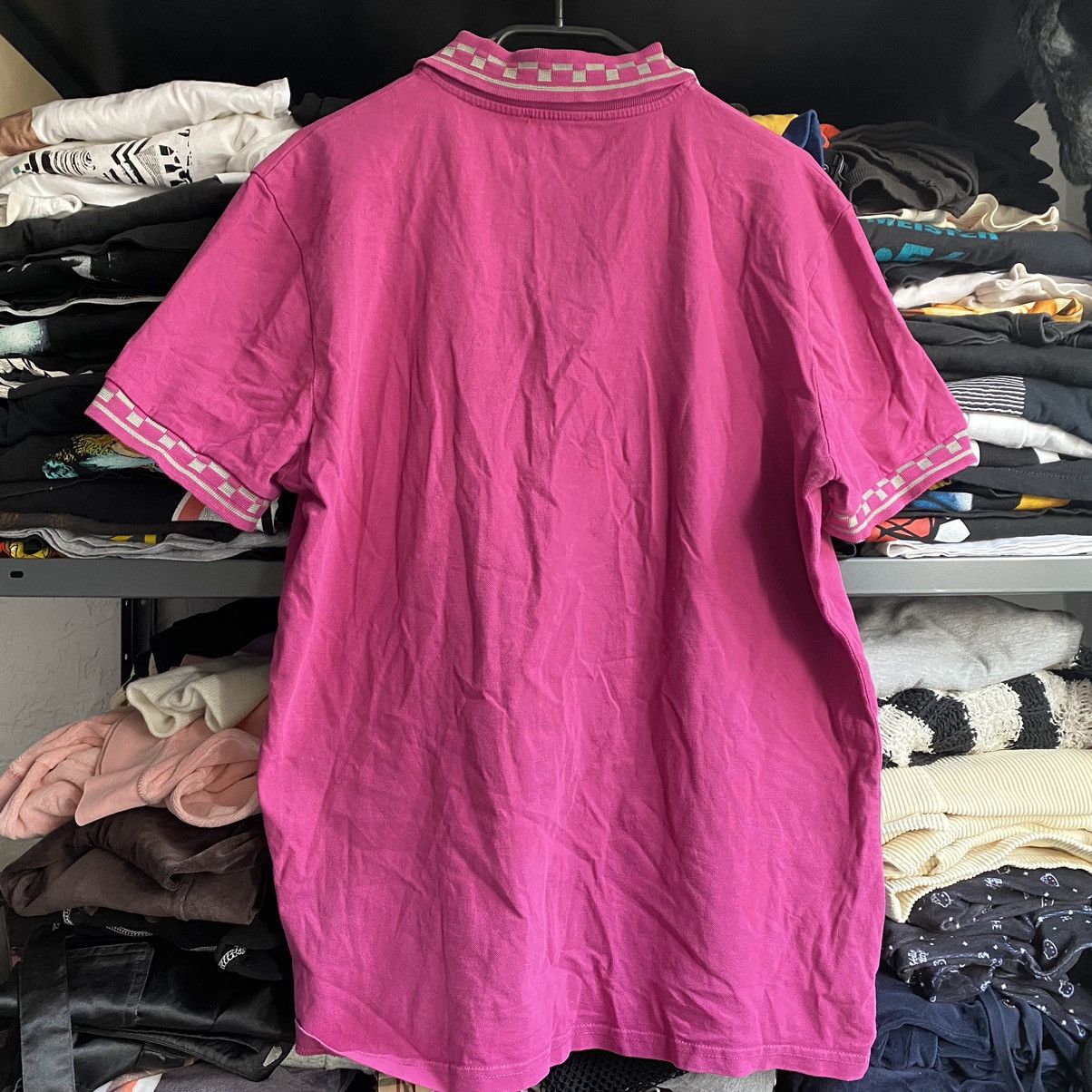 Versace Jeans Couture VERSACE JEANS STAR LOGO DARK PINK POLO T SHIRT Size US M / EU 48-50 / 2 - 2 Thumbnail