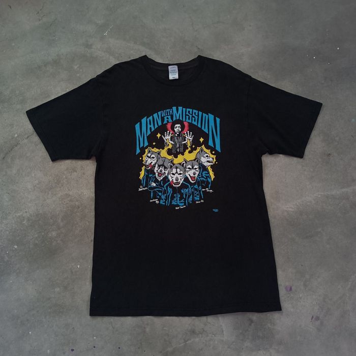 Band Tees Japanese Rock Band Man With A Mission Nice Grafic Tee | Grailed