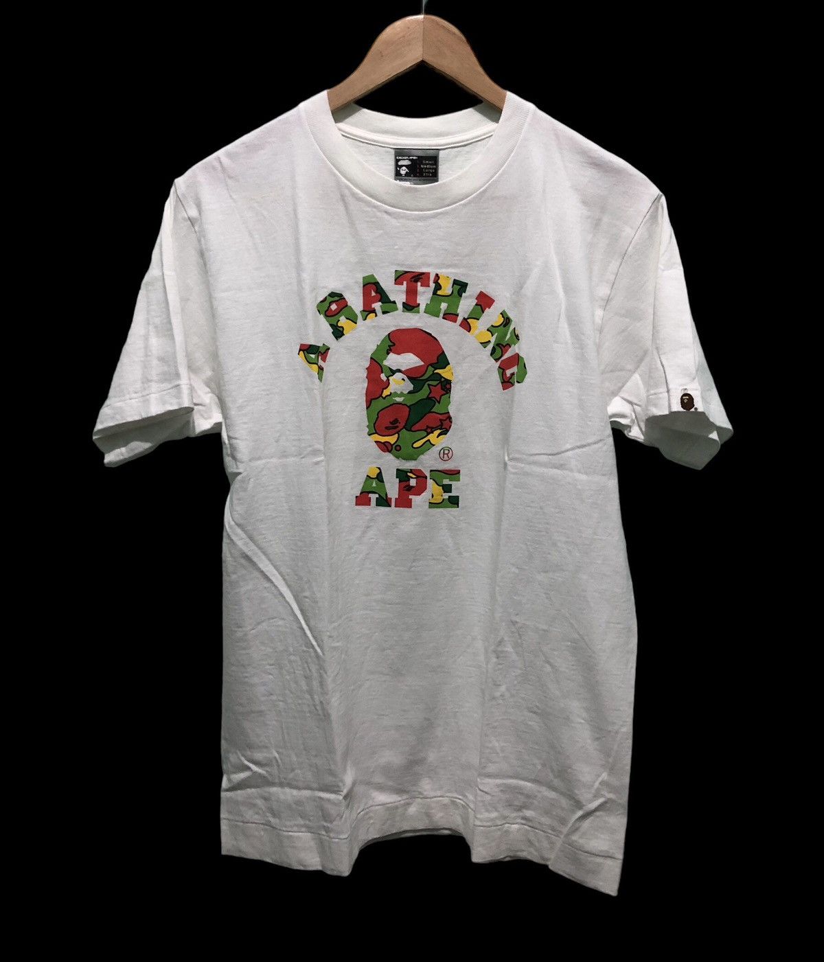 Bape Psyche Camo Mad Face College tee