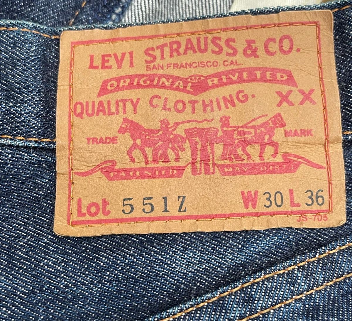 Levi's Vintage Levis 1995 551Z E 1960 Selvedge Denim Size US 30 / EU 46 - 7 Thumbnail