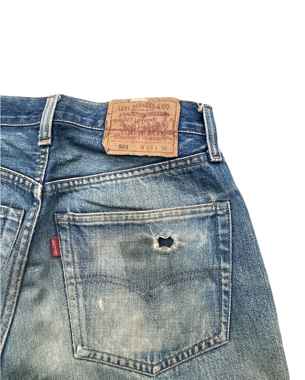 Levi's Vintage Levi’s 501 E 1994 Usa Aging Distressed Rework Size US 28 / EU 44 - 11 Thumbnail