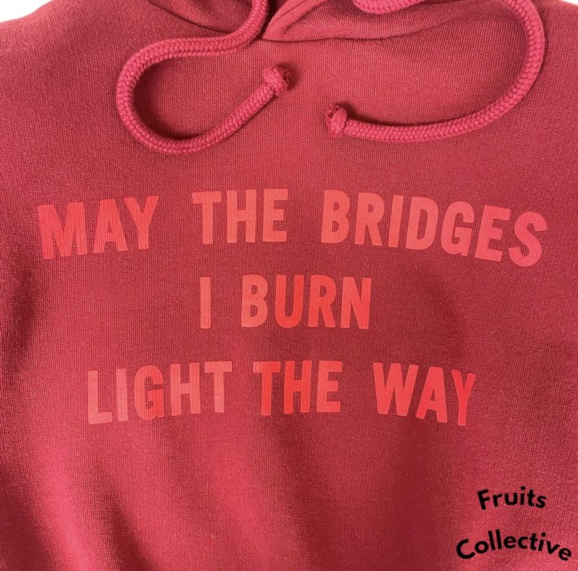 Vetements Vetements may the bridges I burn light cropped hoodie (─‿‿─) Size XS / US 0-2 / IT 36-38 - 2 Thumbnail