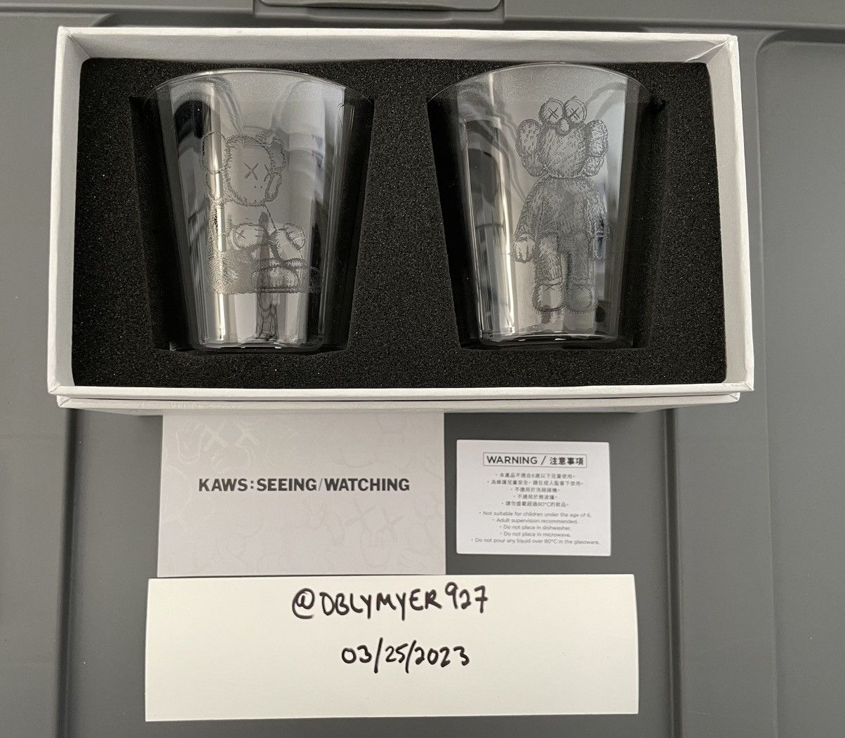 Kaws Kaws Seeing/Watching Companion Glass Set Size ONE SIZE - 2 Thumbnail