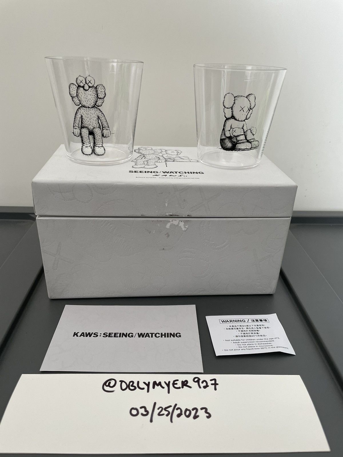 Kaws Kaws Seeing/Watching Companion Glass Set Size ONE SIZE - 3 Thumbnail