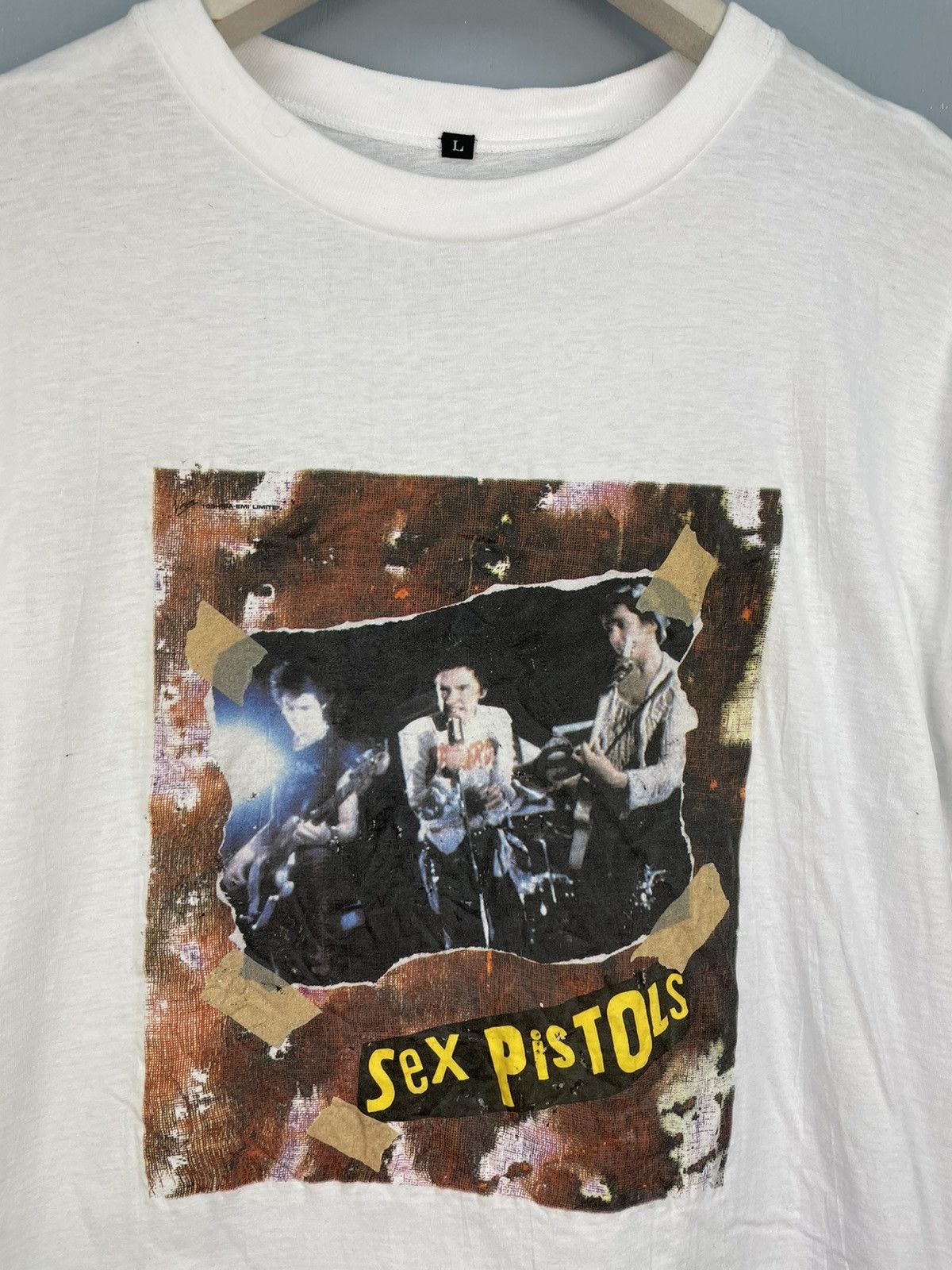 Band Tees Vintage 80s Sex Pistols Virgin EMI limited promo t shirt Size US M / EU 48-50 / 2 - 3 Thumbnail