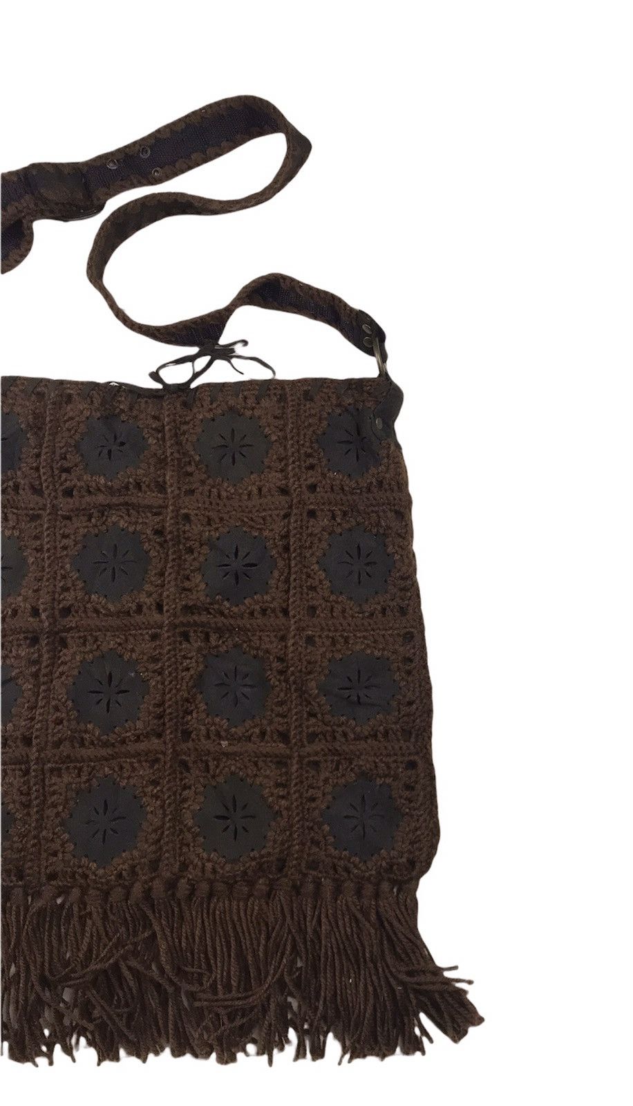 Handmade × Japanese Brand Vintage Vivayou Japanese Brand Knit Patches Sling Bag Size ONE SIZE - 3 Thumbnail
