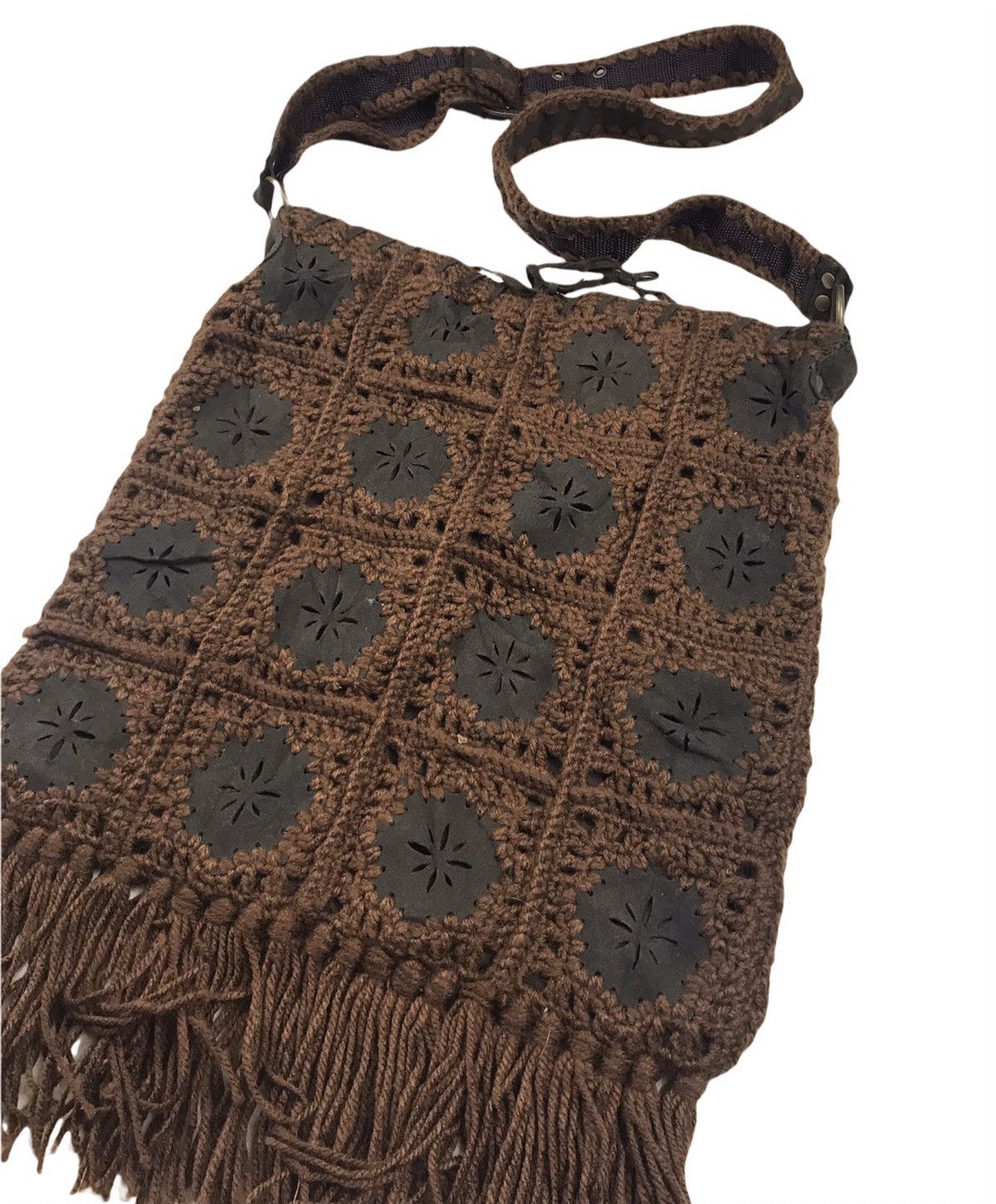 Handmade × Japanese Brand Vintage Vivayou Japanese Brand Knit Patches Sling Bag Size ONE SIZE - 5 Thumbnail