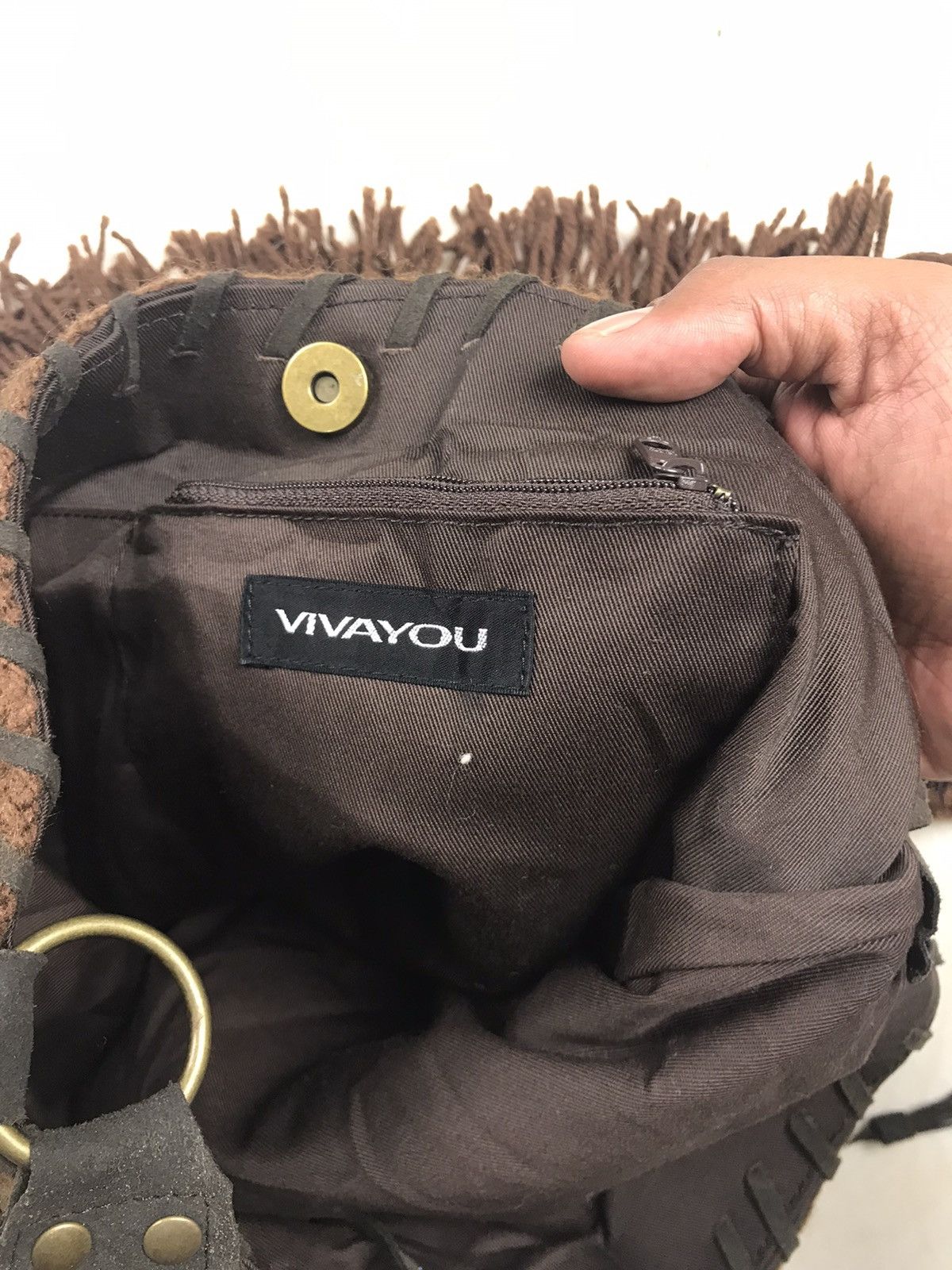 Handmade × Japanese Brand Vintage Vivayou Japanese Brand Knit Patches Sling Bag Size ONE SIZE - 9 Thumbnail