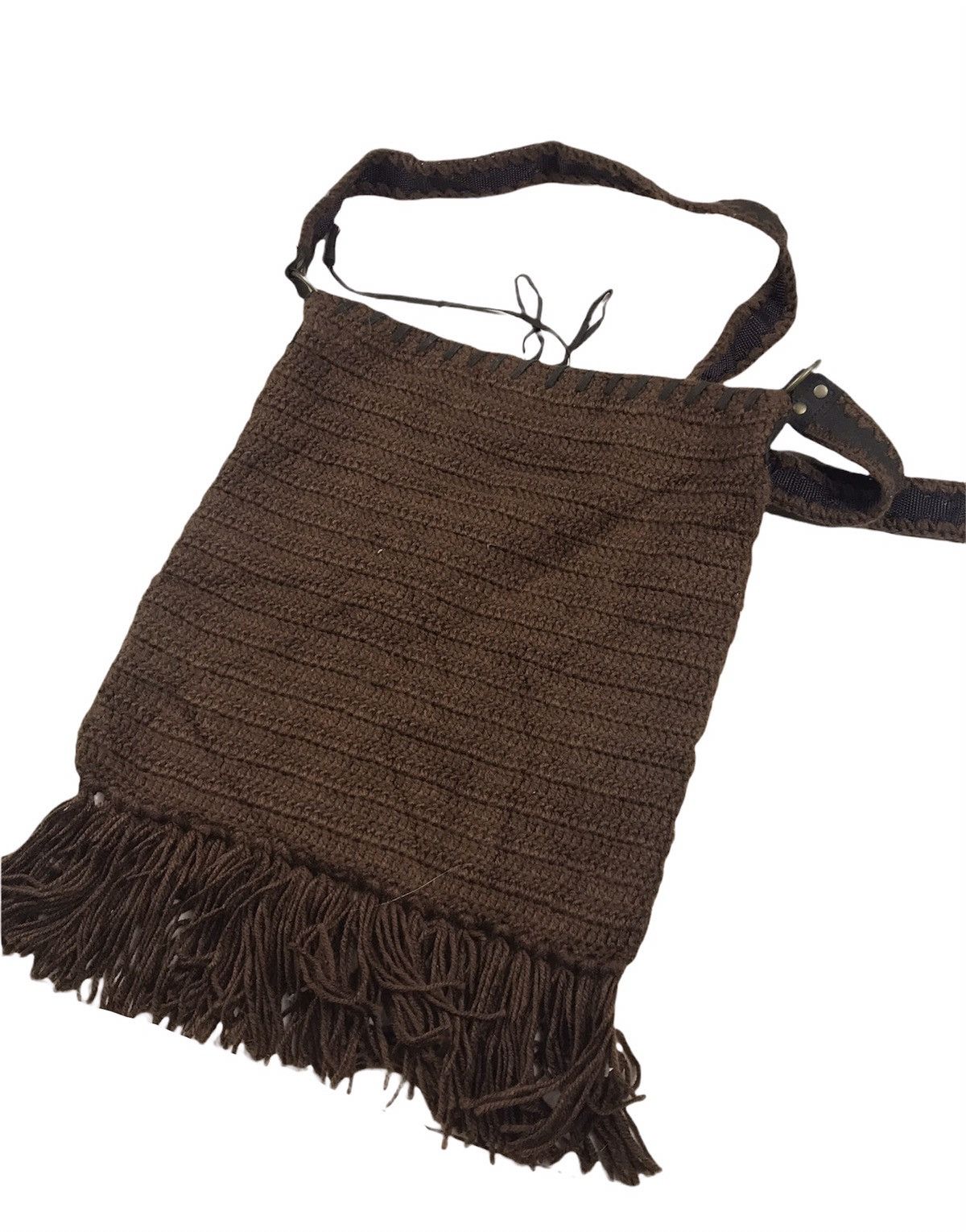 Handmade × Japanese Brand Vintage Vivayou Japanese Brand Knit Patches Sling Bag Size ONE SIZE - 6 Thumbnail