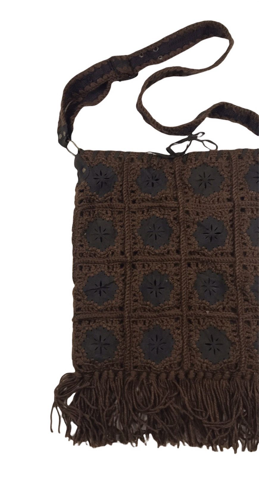 Handmade × Japanese Brand Vintage Vivayou Japanese Brand Knit Patches Sling Bag Size ONE SIZE - 4 Thumbnail