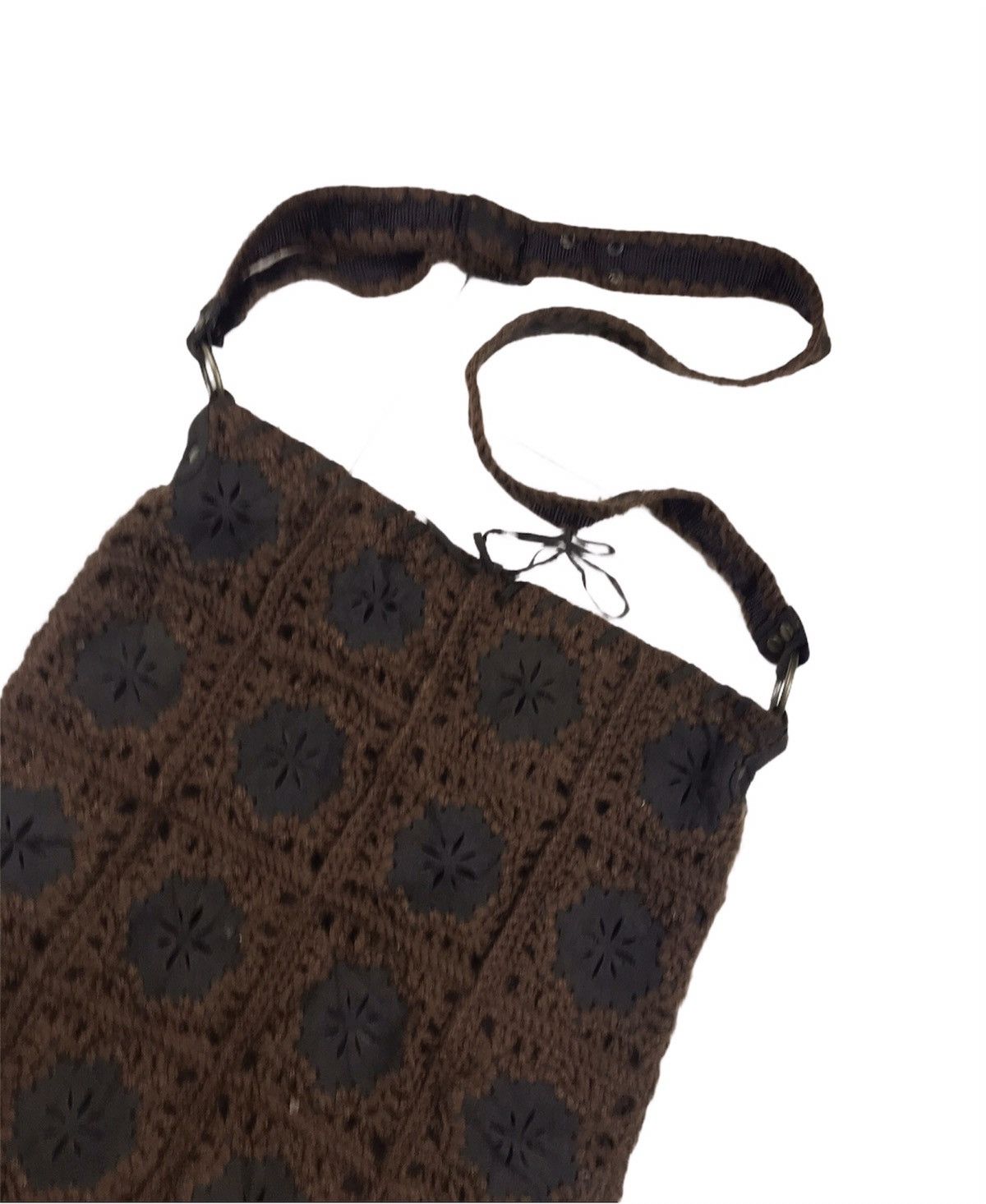 Handmade × Japanese Brand Vintage Vivayou Japanese Brand Knit Patches Sling Bag Size ONE SIZE - 2 Thumbnail