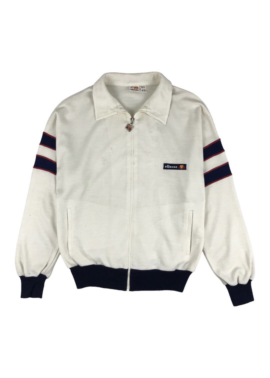 Vintage 80s Ellesse Wool Zipper Jacket